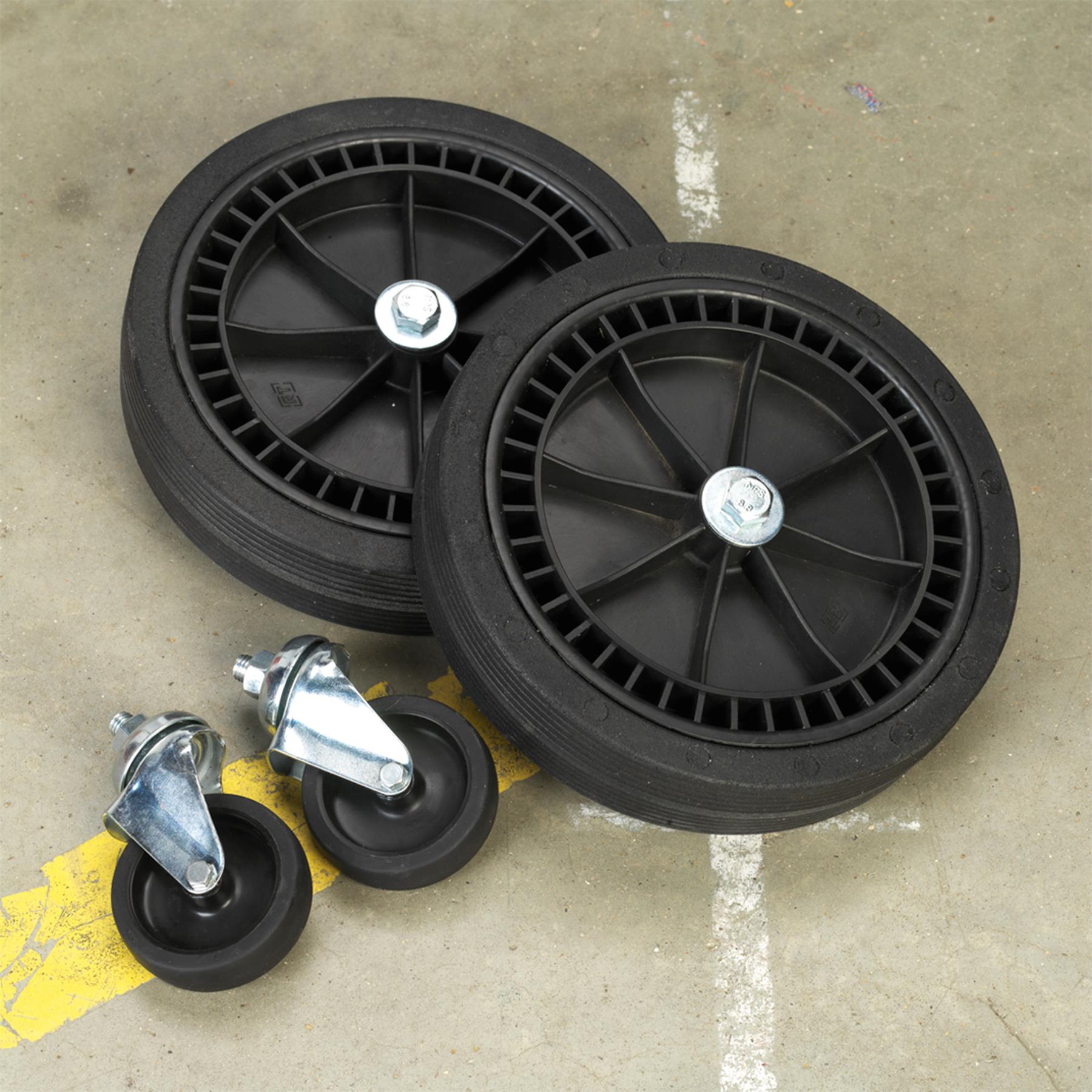 Sealey Wheel Kit For Fixed Compressors - 2 Castors & 2 Fixed Wheels Compressor