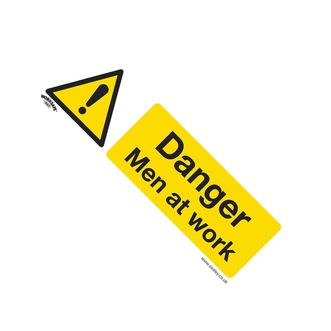 Sealey Safety Sign - Danger Men At Work - Rigid Plastic-Pack of 10