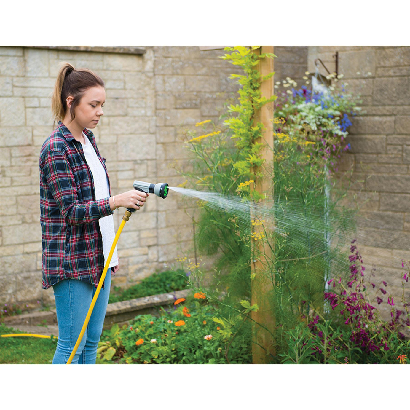 5Pce Soft-Grip Spray Gun Quick Connect Set Nine-Pattern Soft-Grip Handle