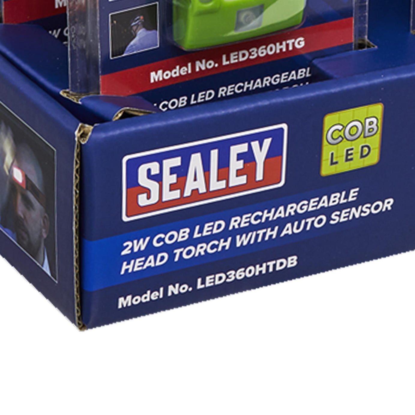 Sealey Rechargeable Head Torch Auto-Sensor 2W COB LED Box of 12