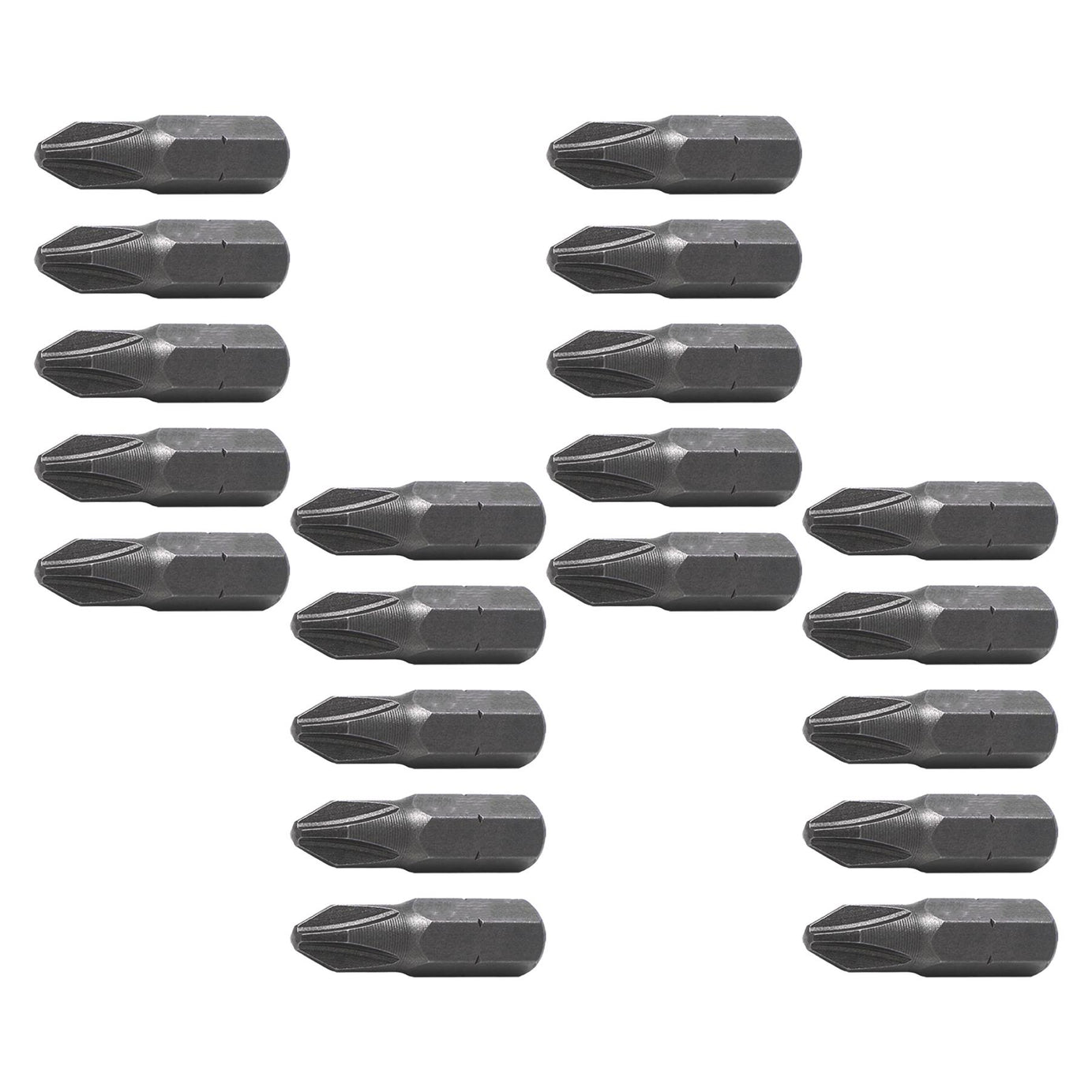PH2 Phillips Screwdriver Bits CRV Chrome Vanadium Steel 1/4" Hex Drive 20Pcs