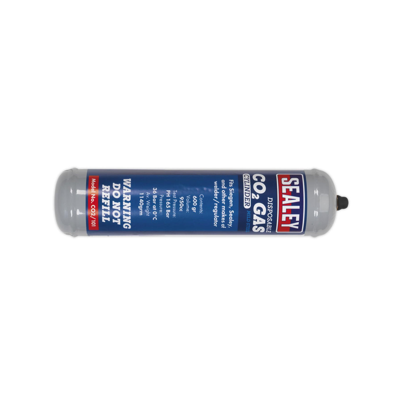 Sealey Gas Cylinder Disposable Carbon Dioxide 600g