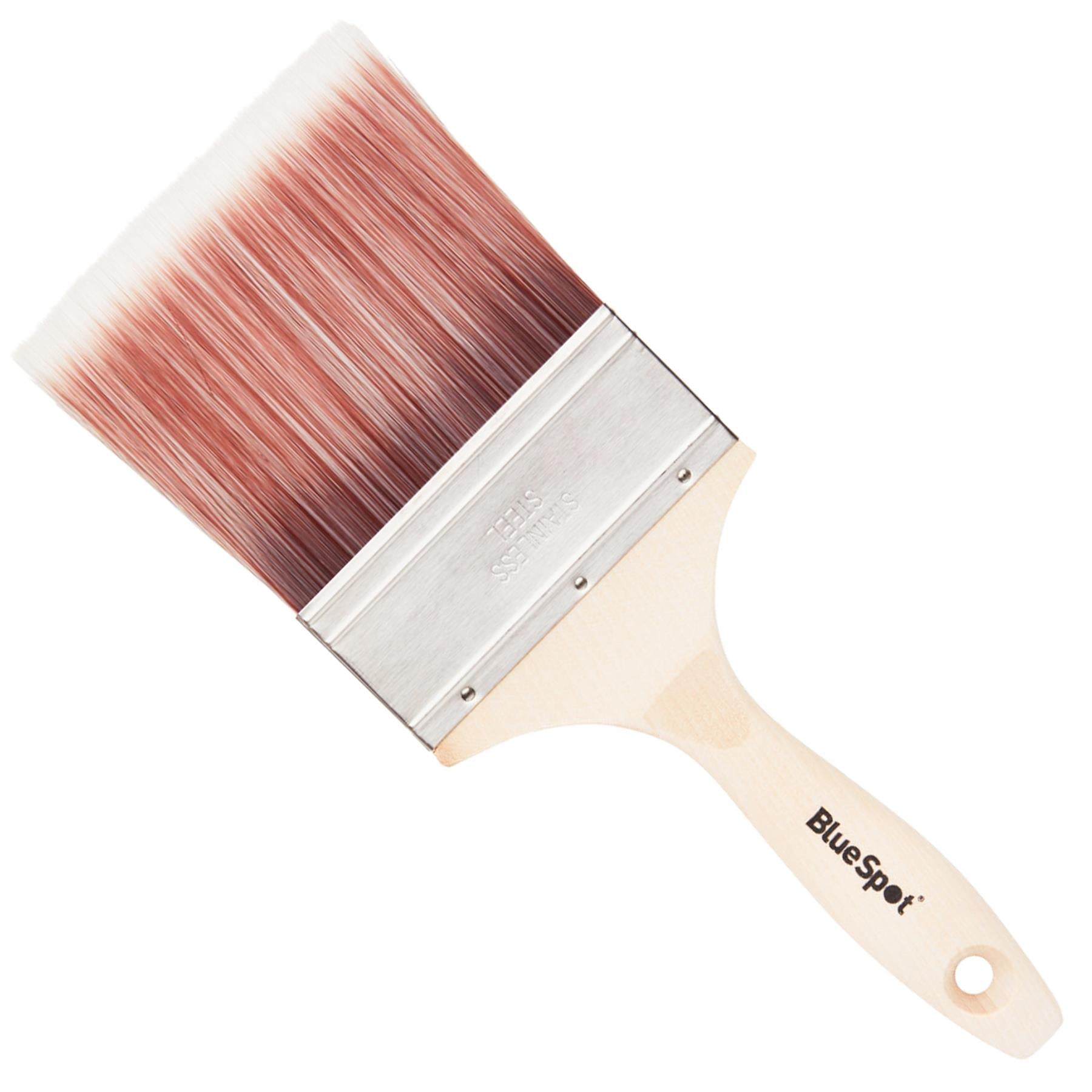 BlueSpot 4" (100mm) Synthetic Paint Brush With Wooden Handle