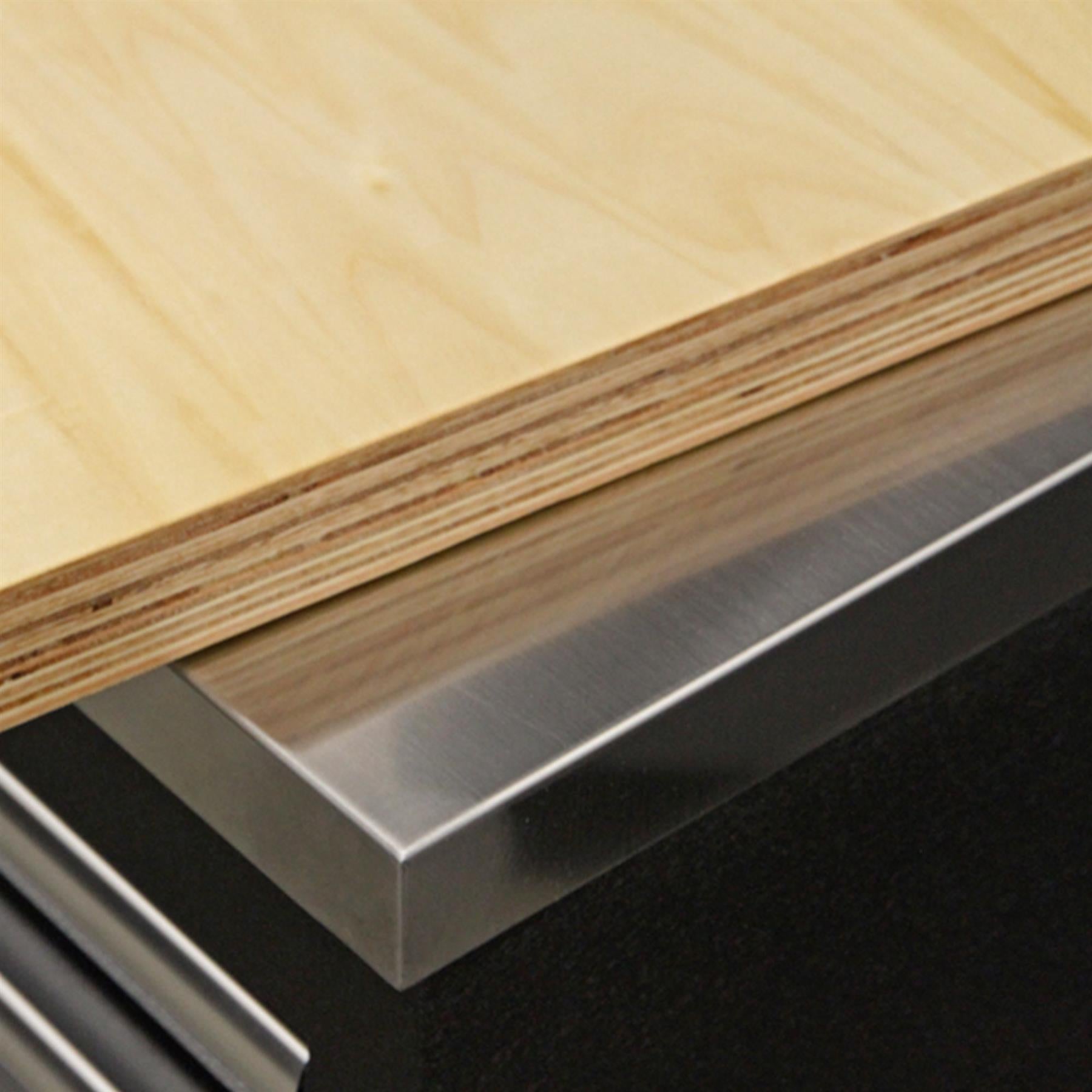 Sealey Stainless Steel Corner Worktop Floor Cabinet. 930mm