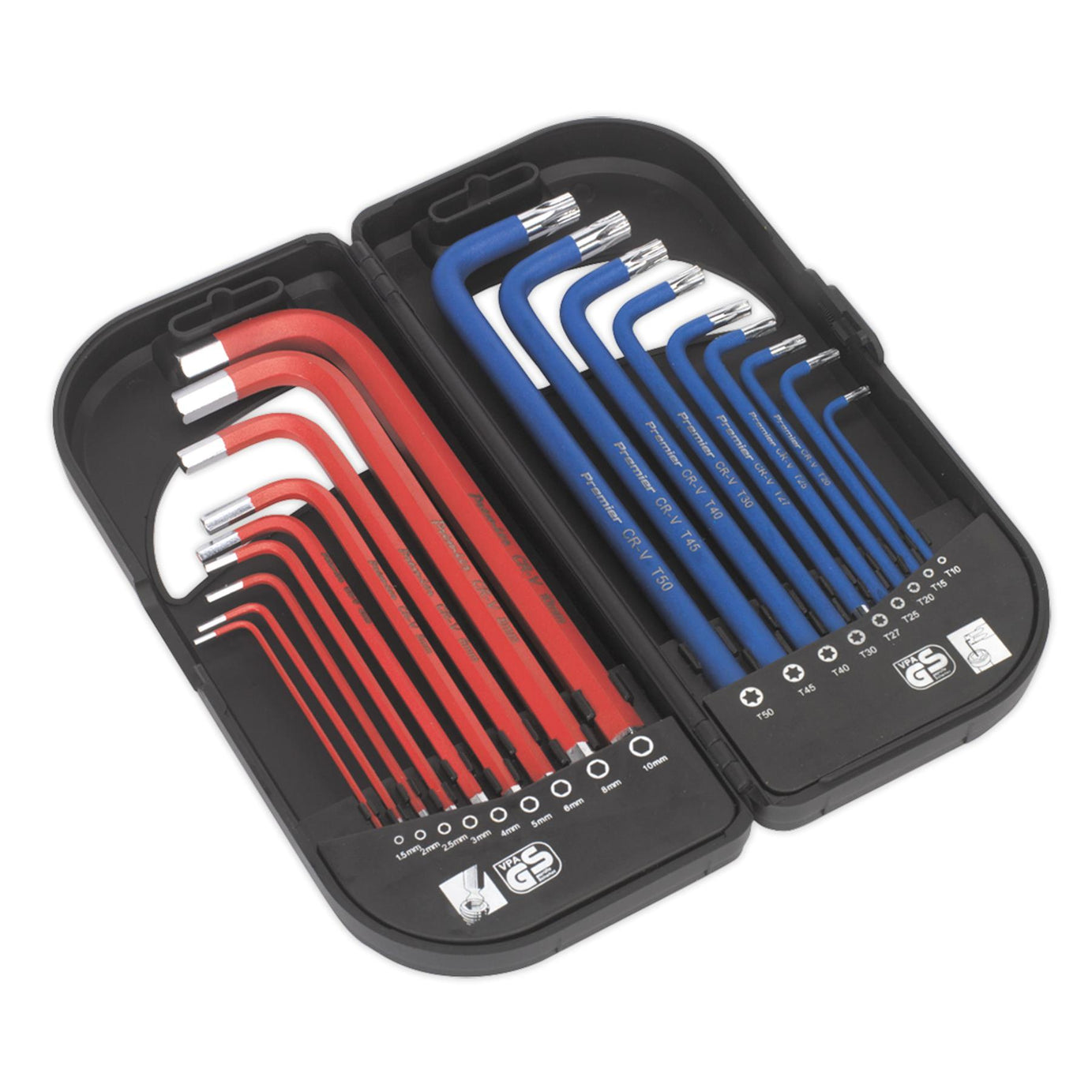 Sealey TRX-Star* & Ball-End Hex Key Set 18pc Long Anti-Slip