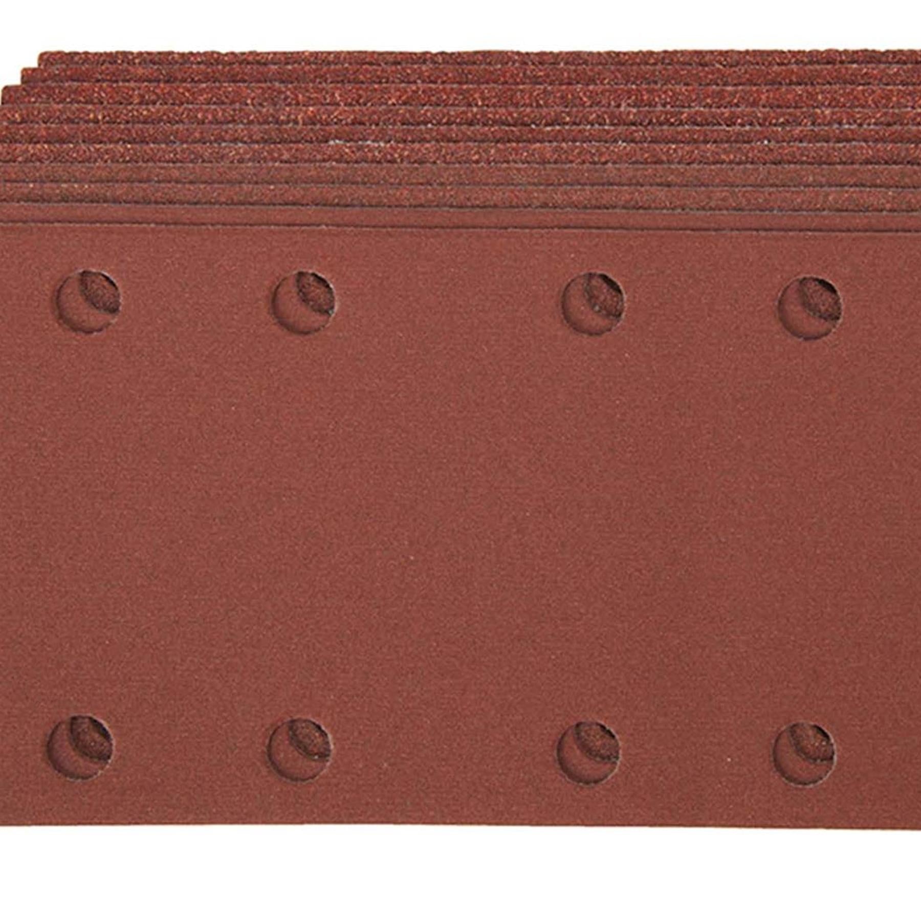 20 x 1/3 Punched Sanding Sheets, 93 x 190mm Sandpaper Pads Sander Hook and Loop Mix Grit
