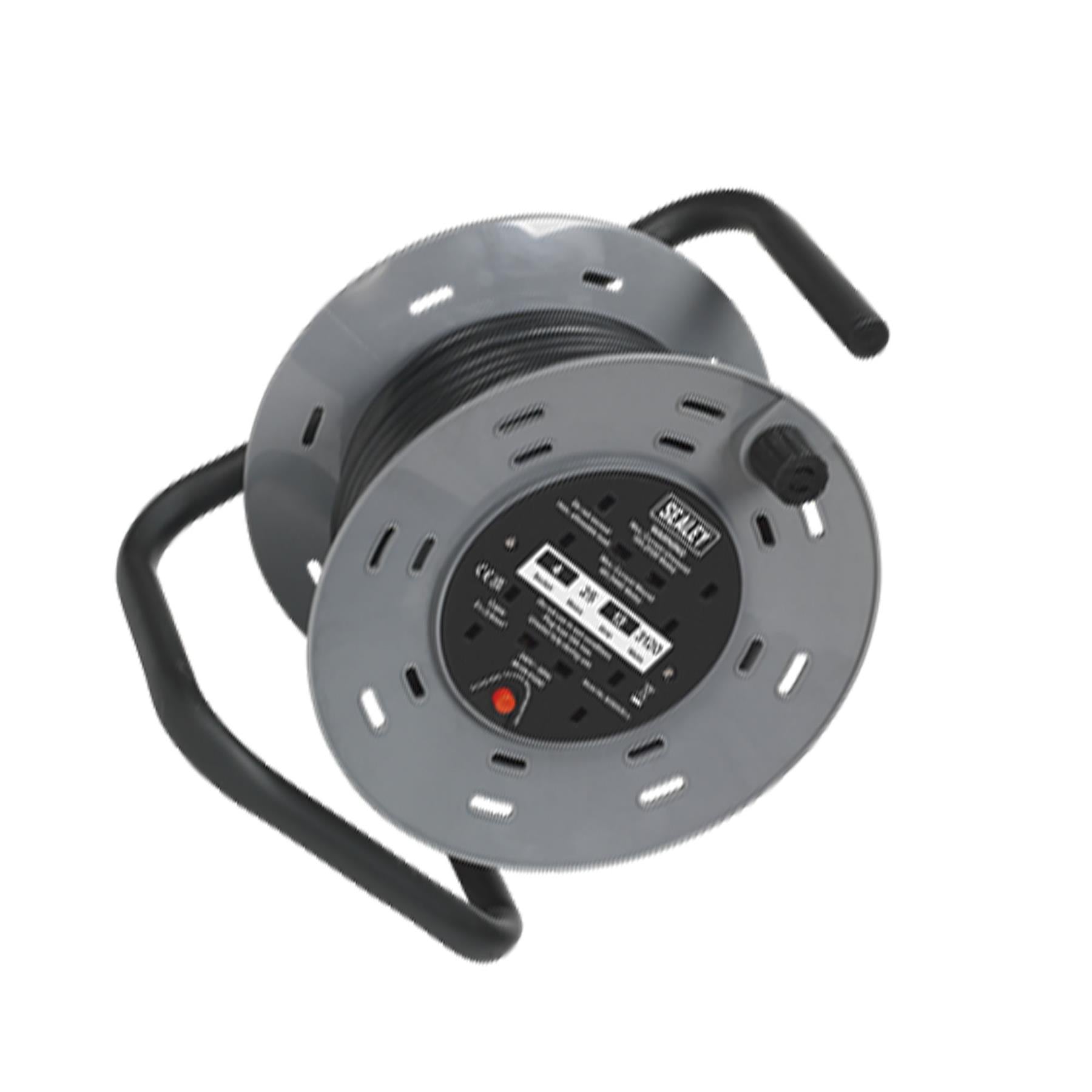 Sealey Cable Reel 25m 4 x 230V 2.5mm� Thermal Trip