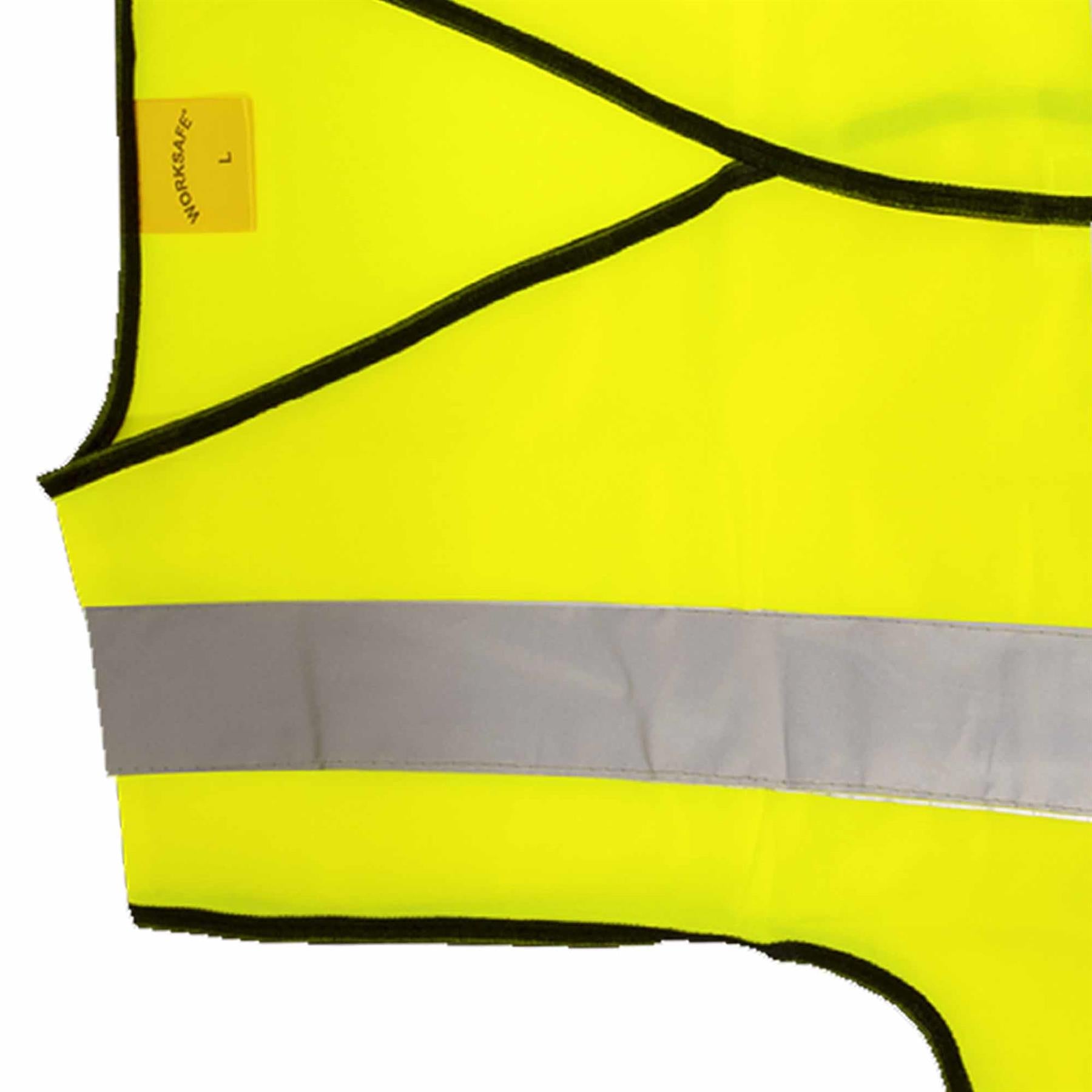 Hi-Vis Waistcoat (Site and Road Use) Yellow - Large. Sealey