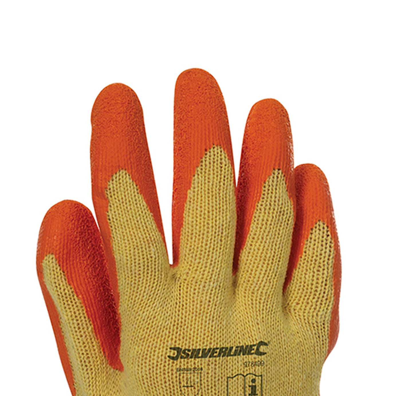 Silverline Latex Builders Gloves 12 Pairs L 9 Work And General Handling