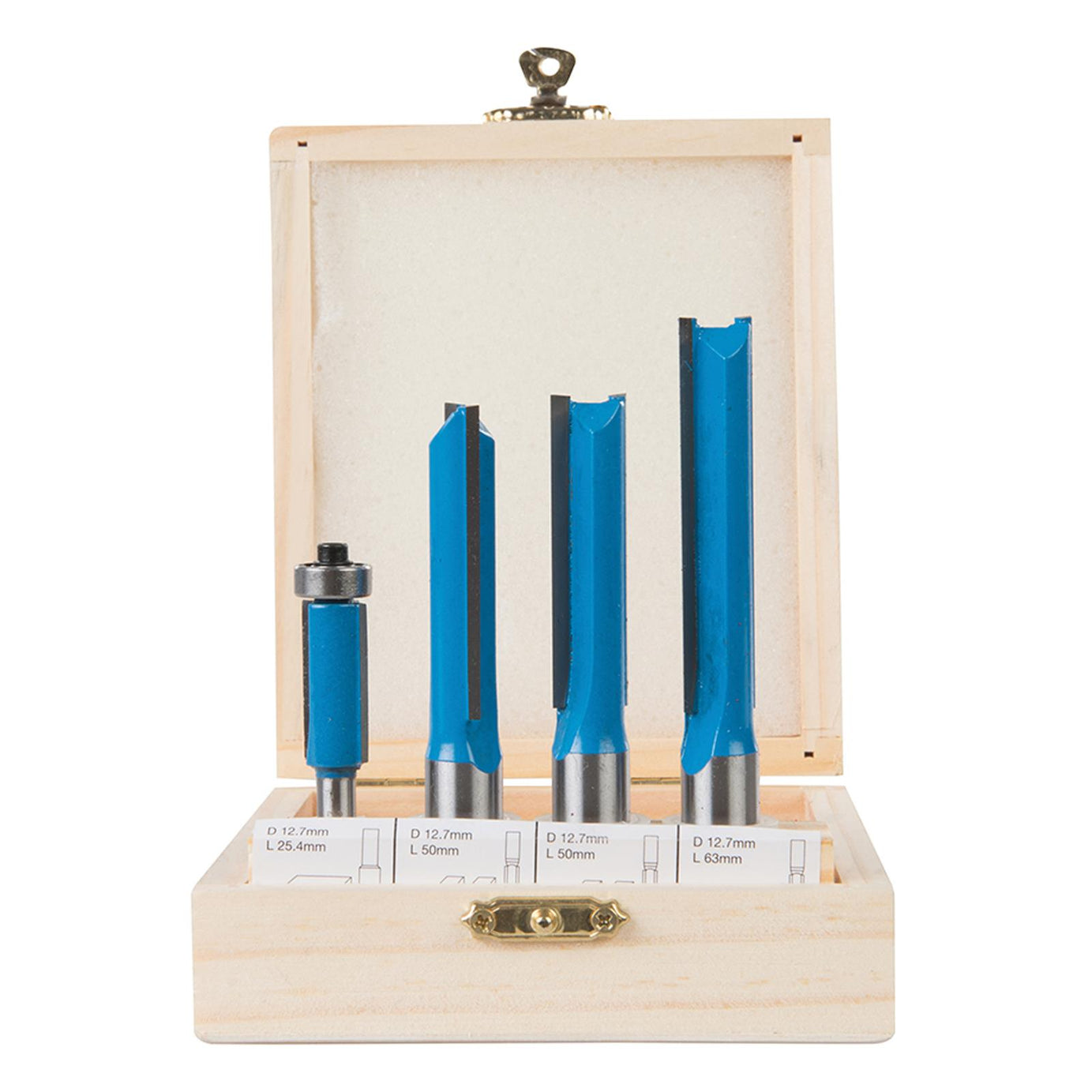 Comprehensive Kitchen Router Bit Set 4pcs 1/2" 1/4" Kitchen Fitters TCT Cutting Edges Wood Box