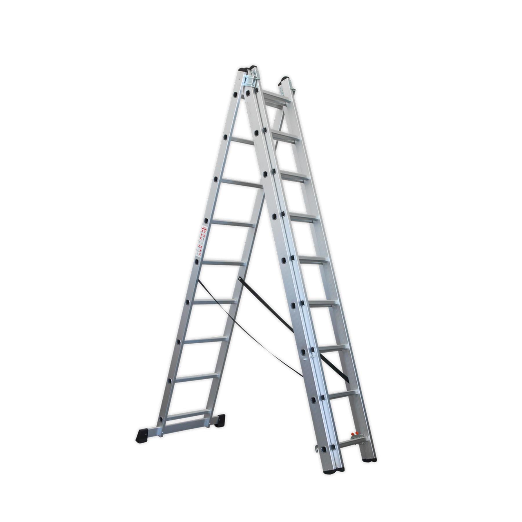 Sealey Aluminium Extension Combination Ladder 3x9 EN 131
