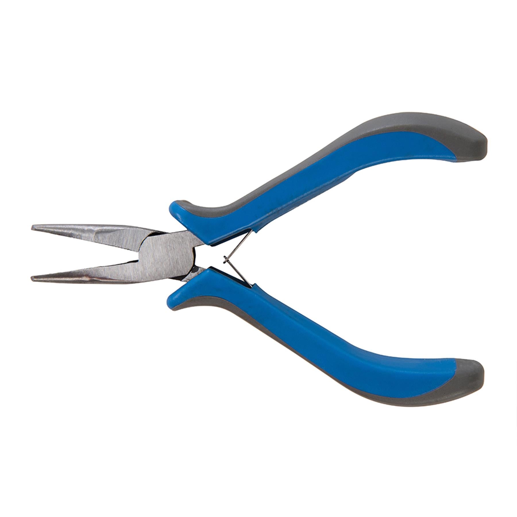 Bent Nose Mini Pliers - 130mm Tempered Carbon Steel Jaws For Accurate Work