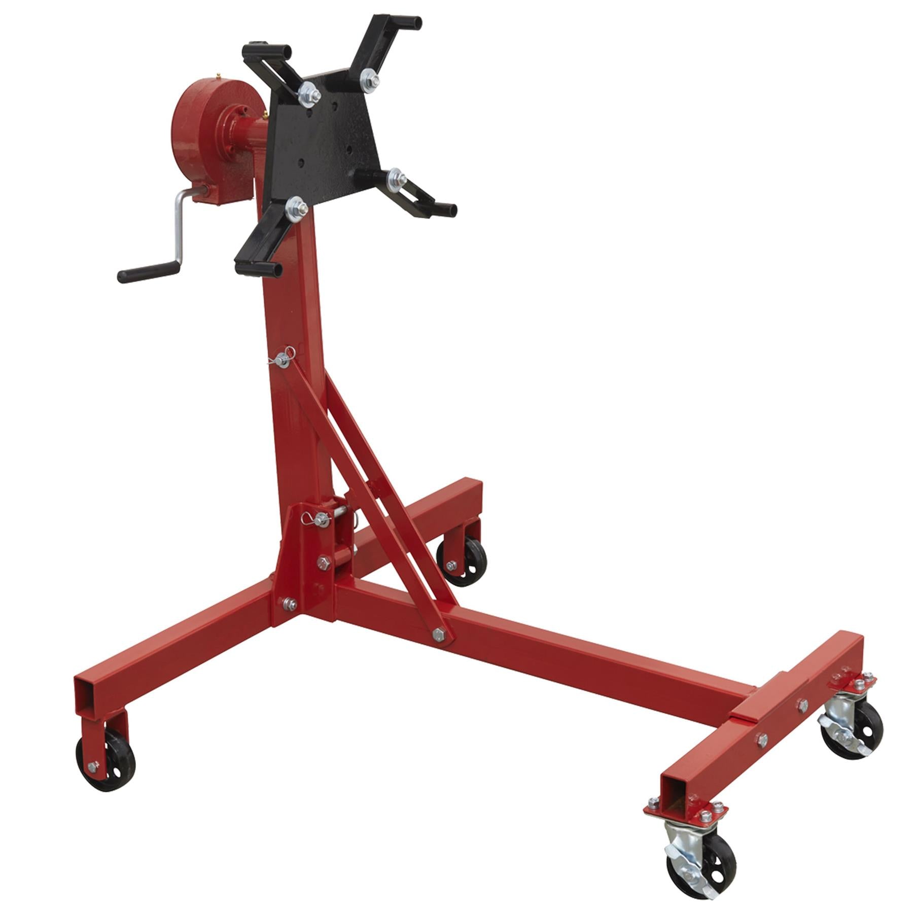 Sealey Folding 360º Rotating Engine Stand with Geared Handle Drive, 450kg Capacity