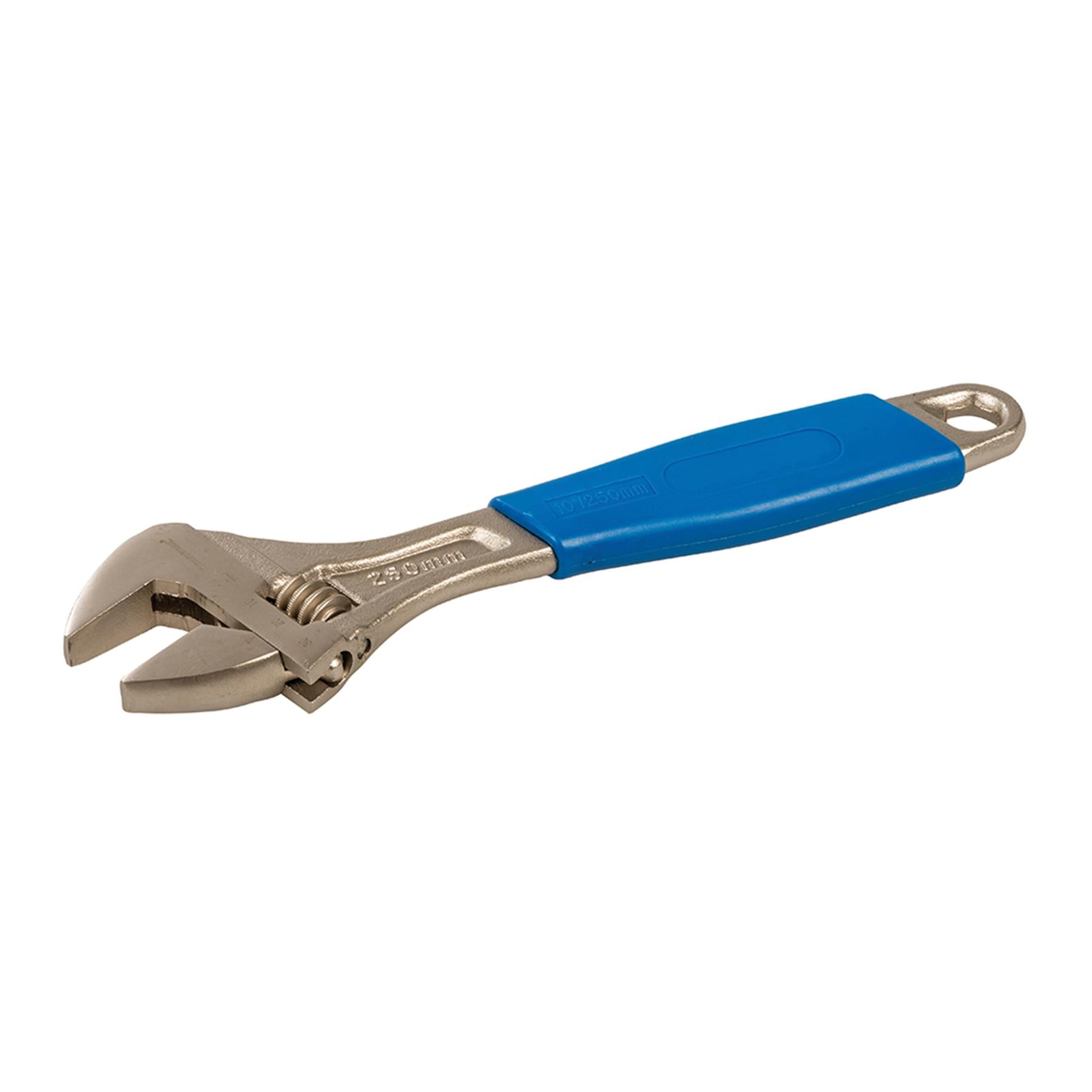 Adjustable Wrench 250mm Length - Jaw 27mm Chrome-Plated Carbon Steel