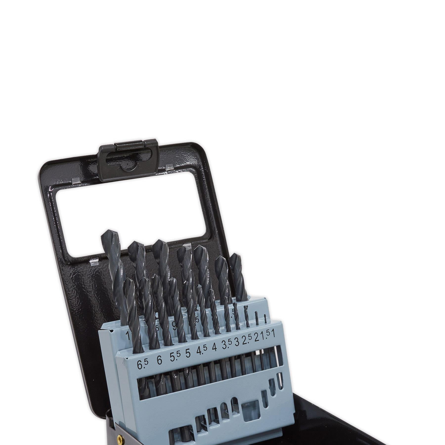 Sealey HSS Roll Forged Drill Bit Set 19pc 1-10mm