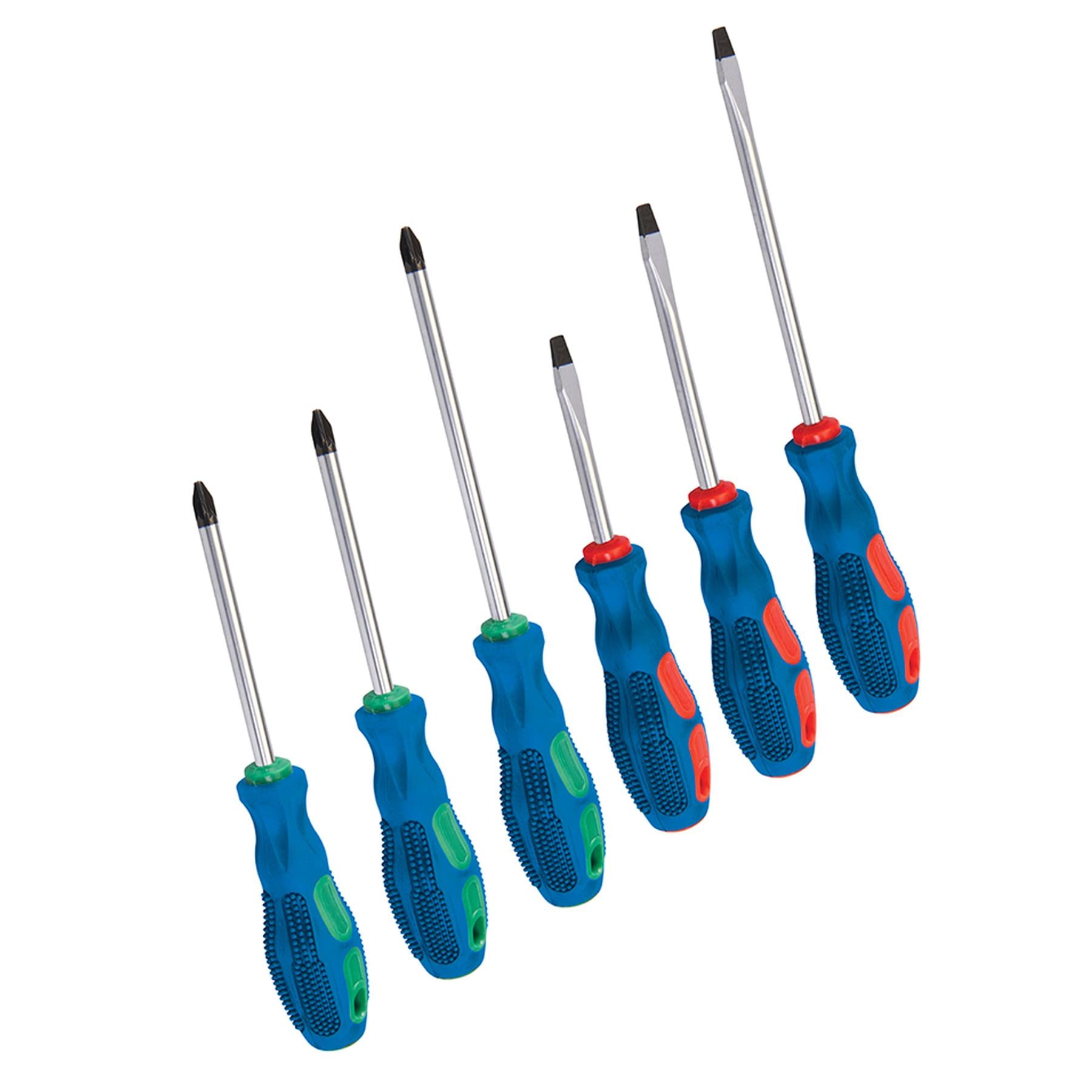 6Pce General Purpose Screwdriver Set Chrome Vanadium Steel Tempered Blade