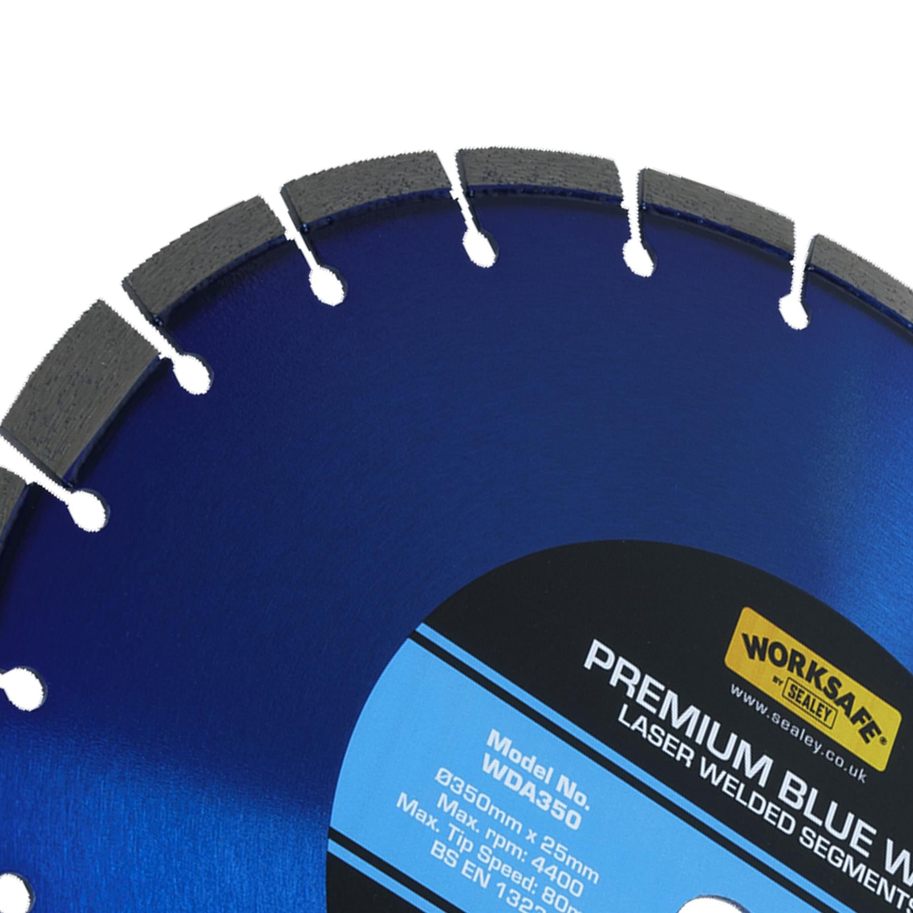 Premium Blue WDA Diamond Blade 350 x 25mm.Sealey