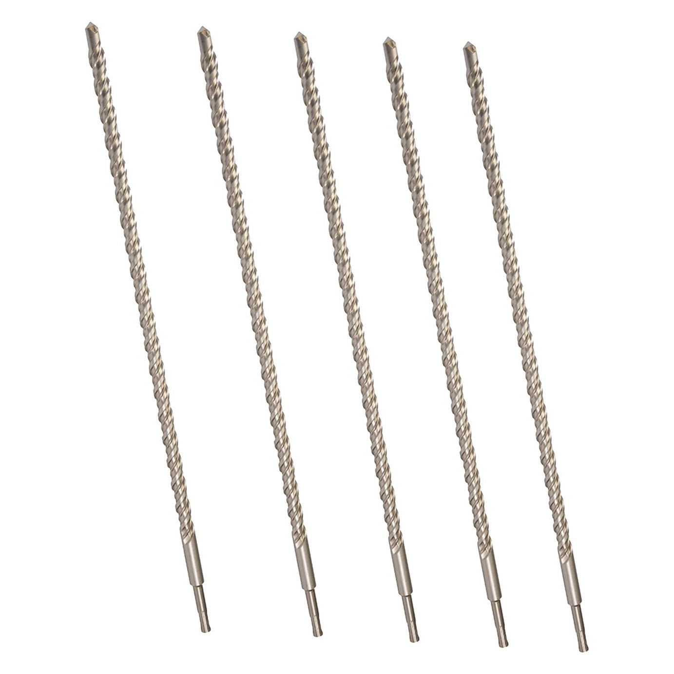 5 x SDS+ PLUS MASONRY DRILL BIT 18 x 600mm, TUNGSTEN CARBIDE TIP, FOR STONE CONCRETE BRICK