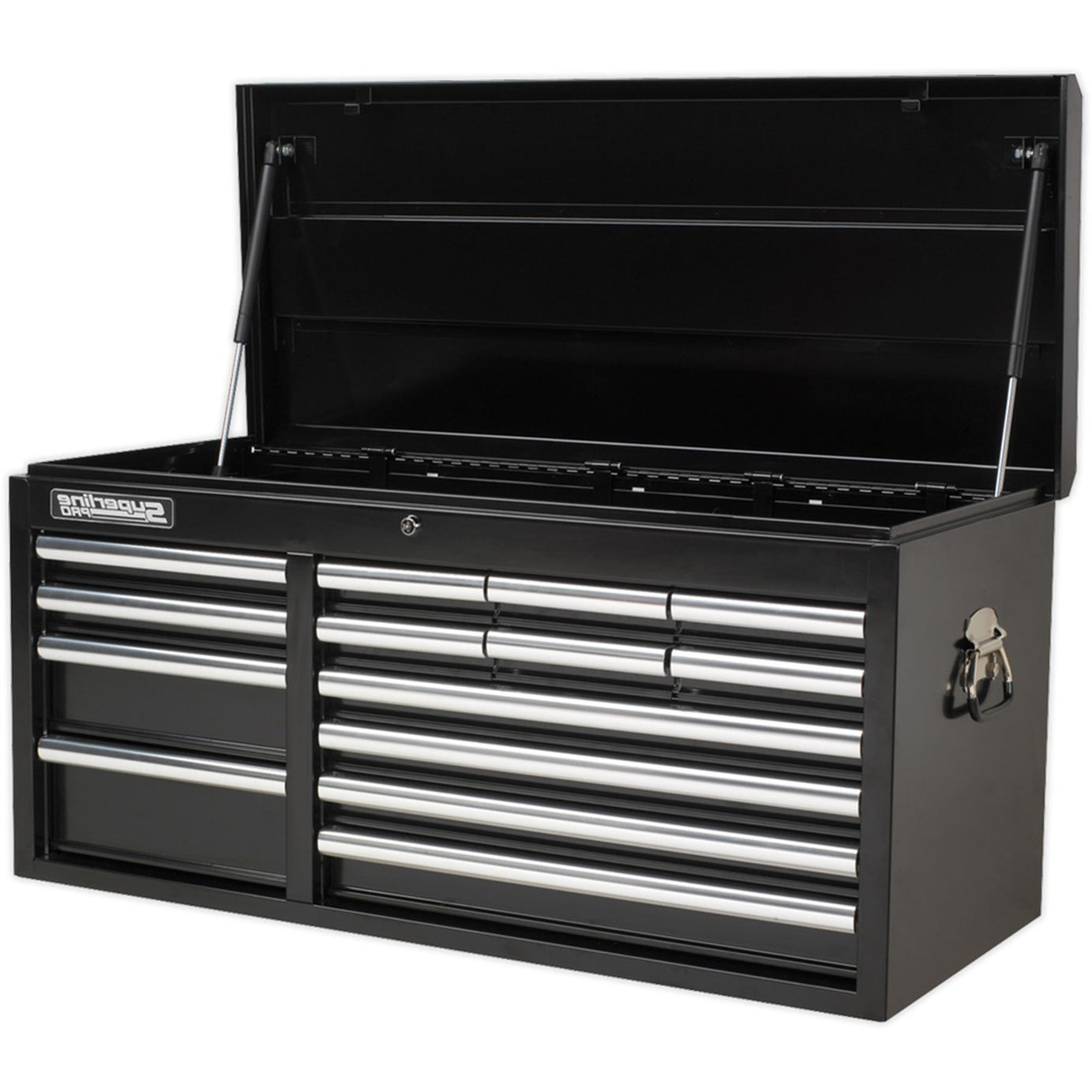 Sealey Topchest 14 Drawer Ball Bearing Slides Heavy-Duty - Black