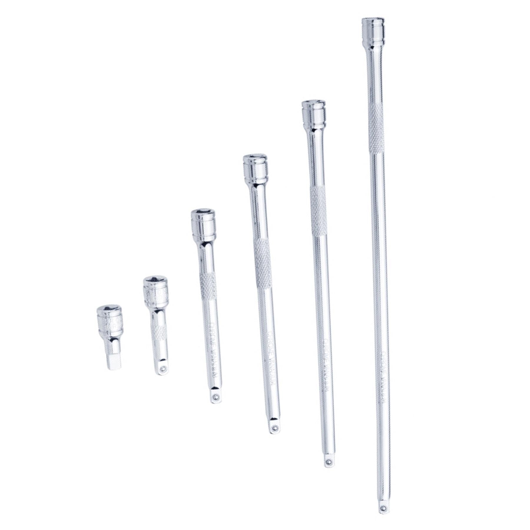 BlueSpot 6pc 1/4" Drive Socket Extension Bar Set 32 50 100 150 200 275mm Long