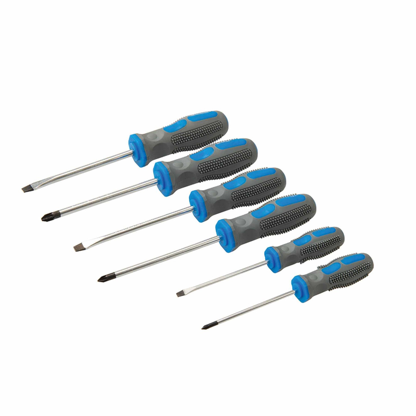 6Pce General Purpose Screwdriver Set Chrome Vanadium Soft-Grip Handles