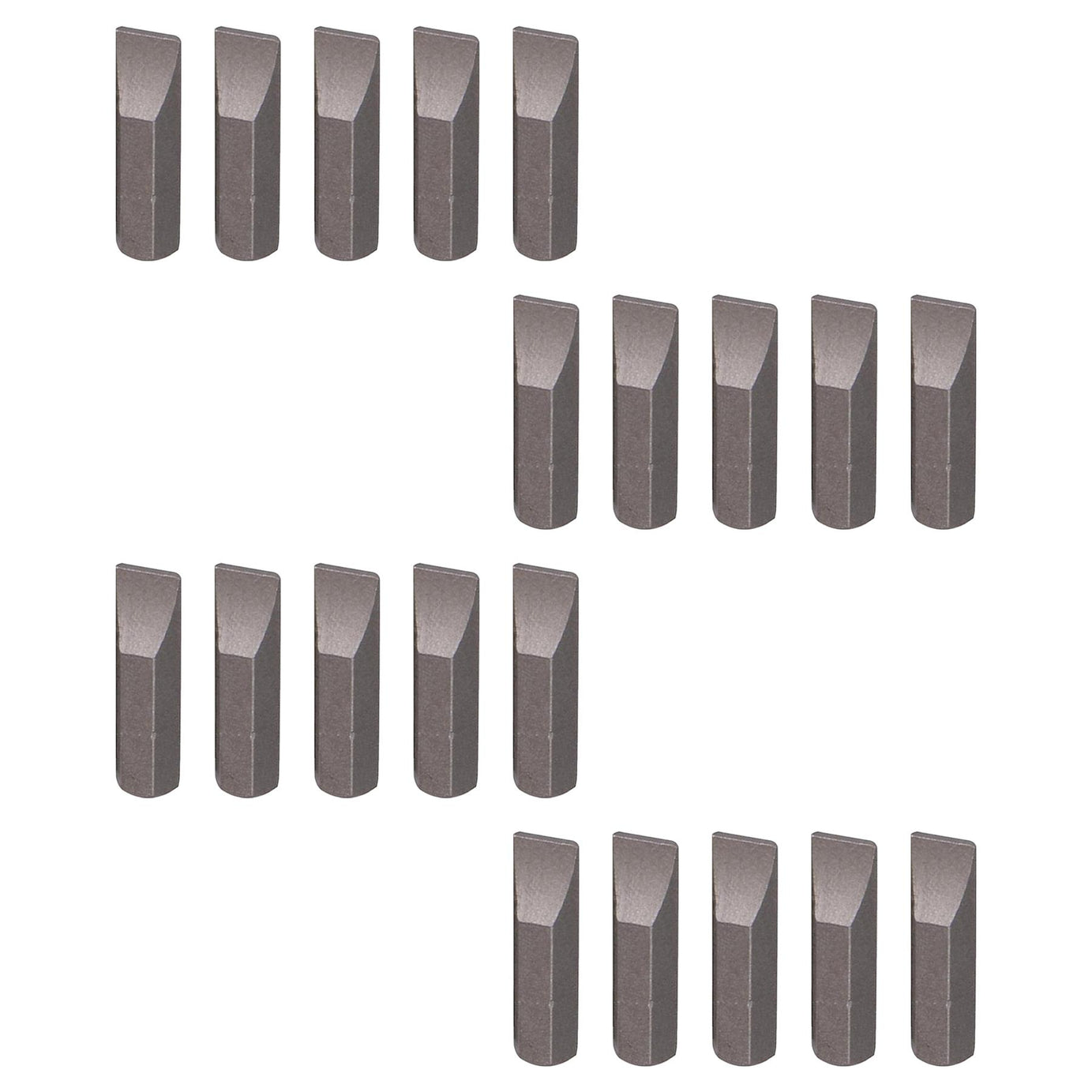 Slotted Screwdriver Bits 7mm CRV Chrome Vanadium Steel 1/4" Hex Drive 20Pcs