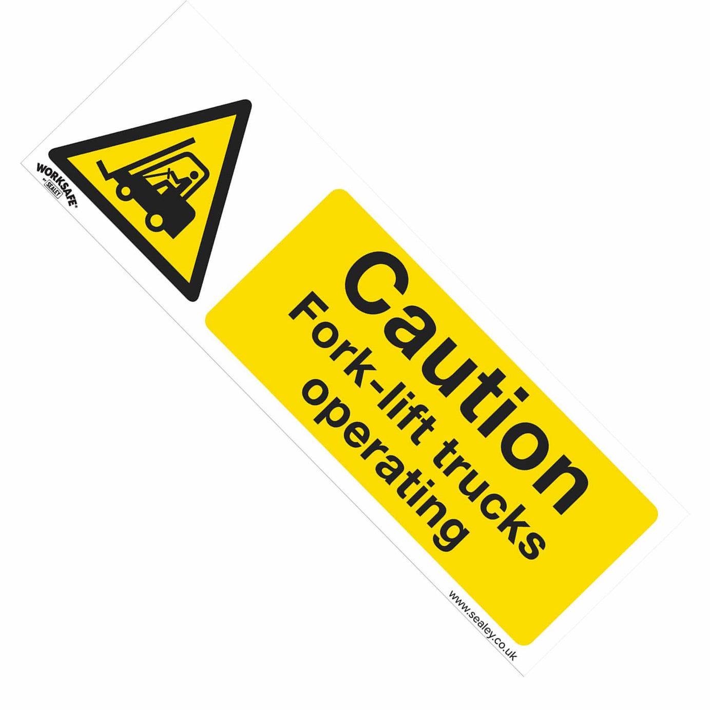 Sealey Safety Sign - Caution Fork-Lift Trucks - Plastic - Pk of 10