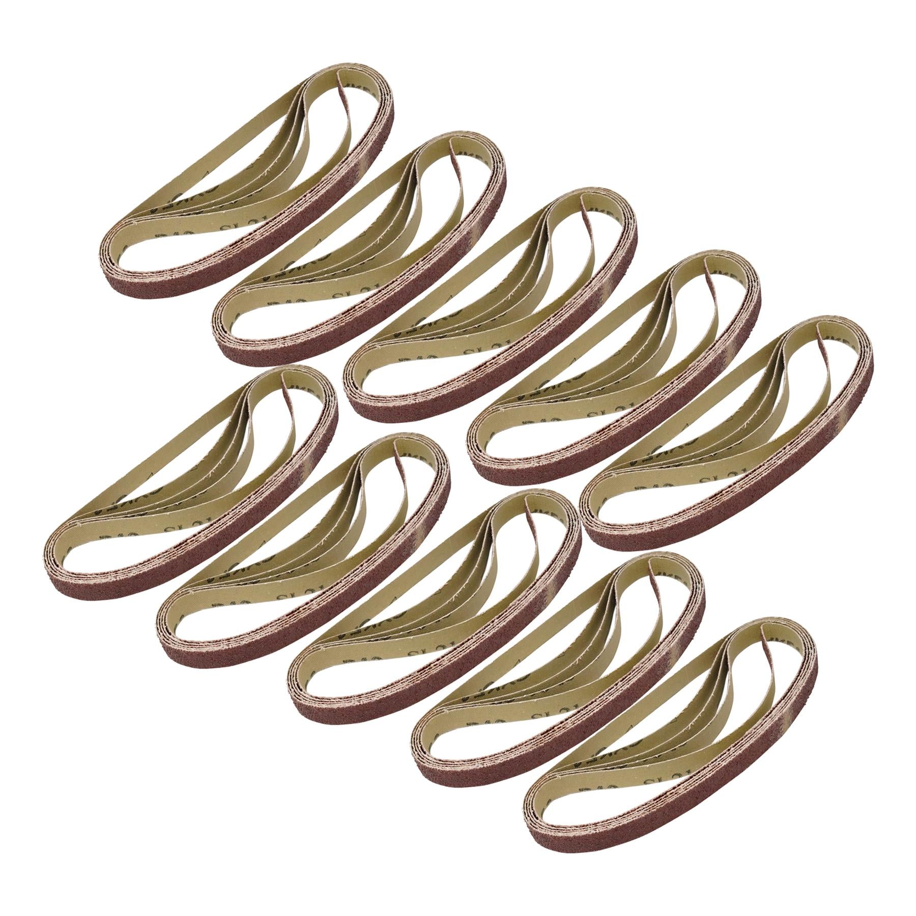 330mm x 10mm 120G Belt Power Finger File Sander Abrasive Sanding Belts 50pk