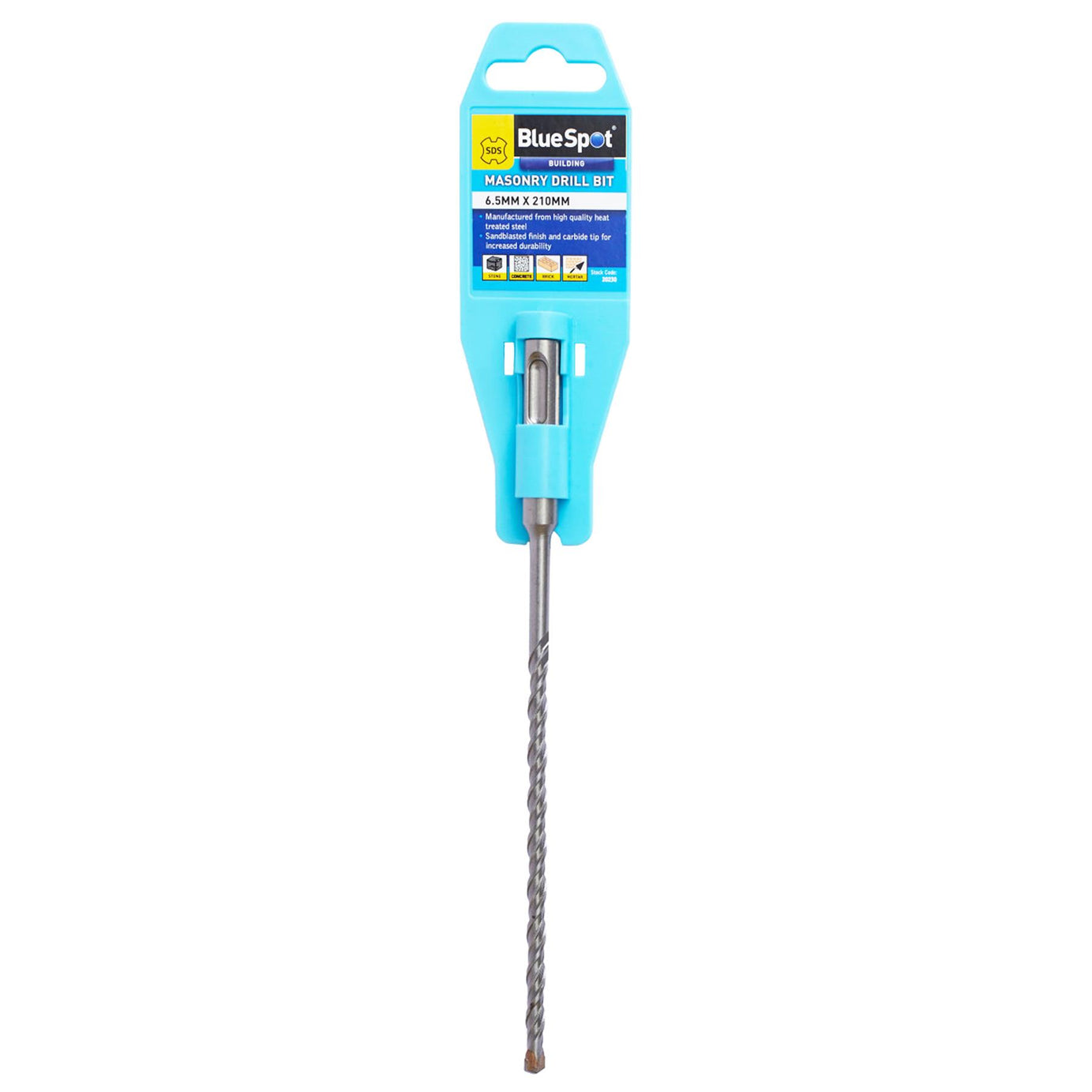 BlueSpot SDS + Masonry Drill Bit Tungsten Carbide Tip 6.5mm x 210mm