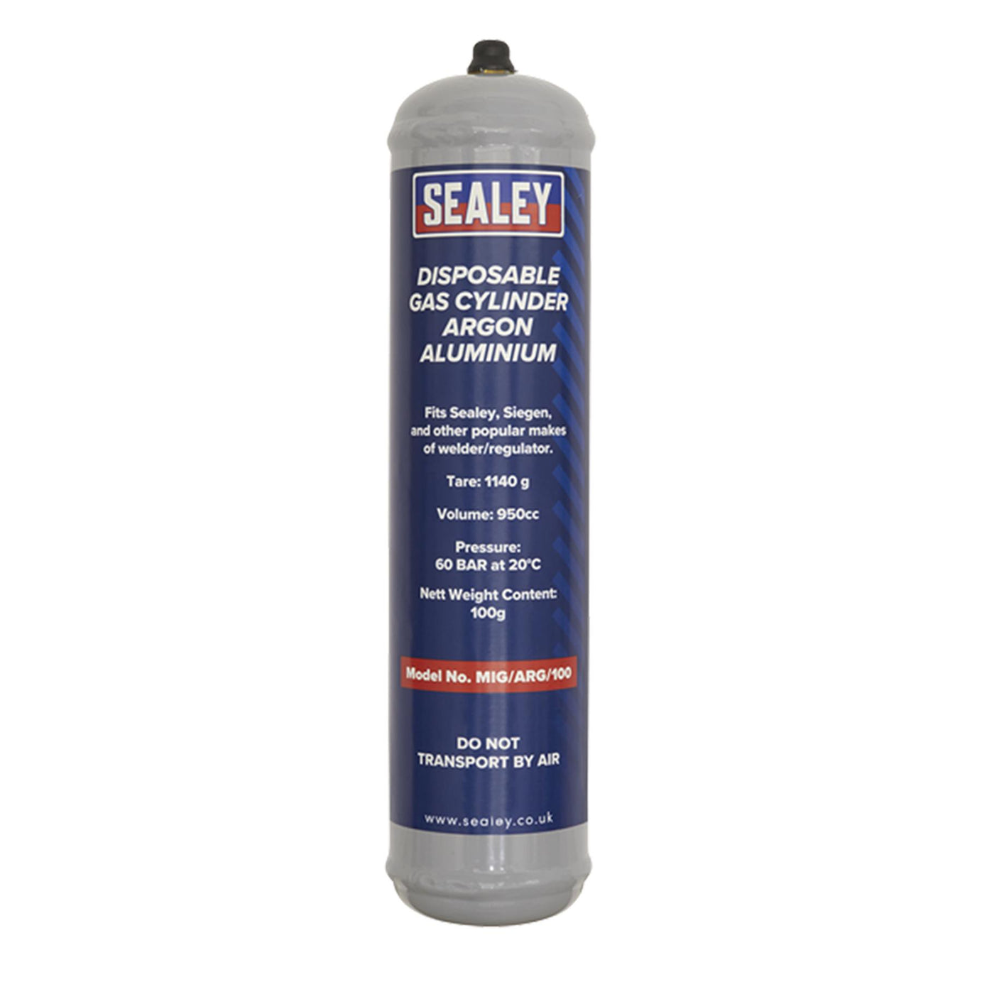Sealey Gas Cylinder Disposable Argon 100g - Box of 12