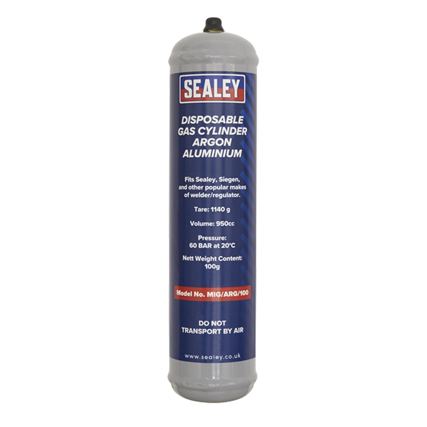 Sealey Gas Cylinder Disposable Argon 100g - Box of 12