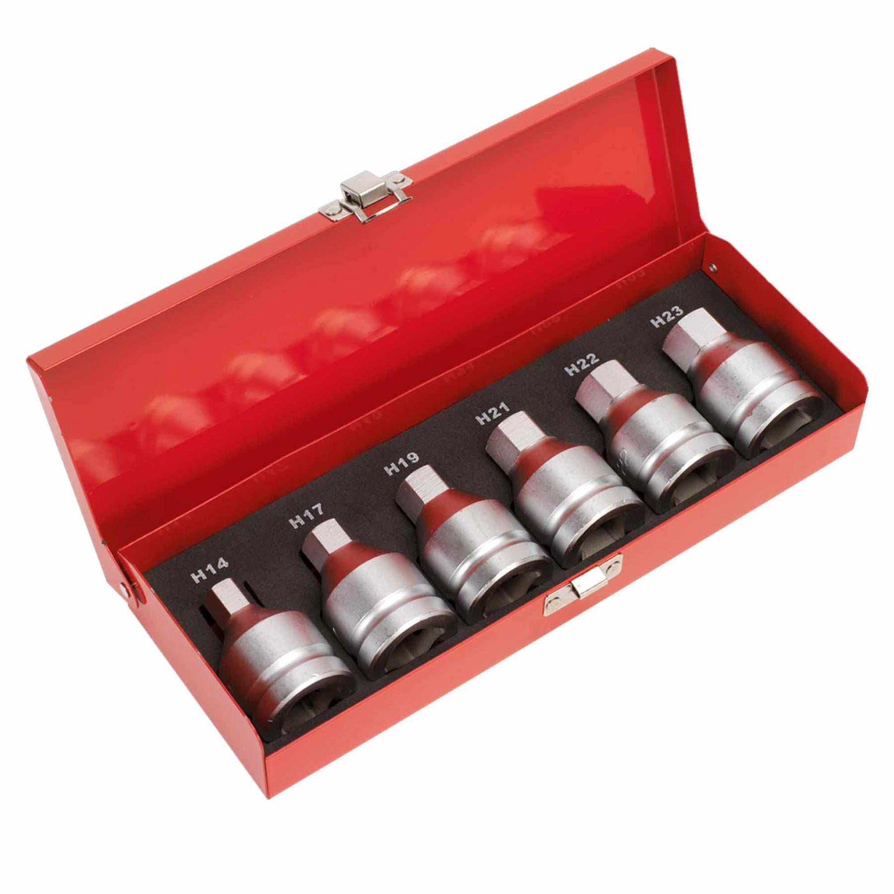 Hex Socket Bit Set 6pc 3/4"Sq Drive. AK6217. Sealey