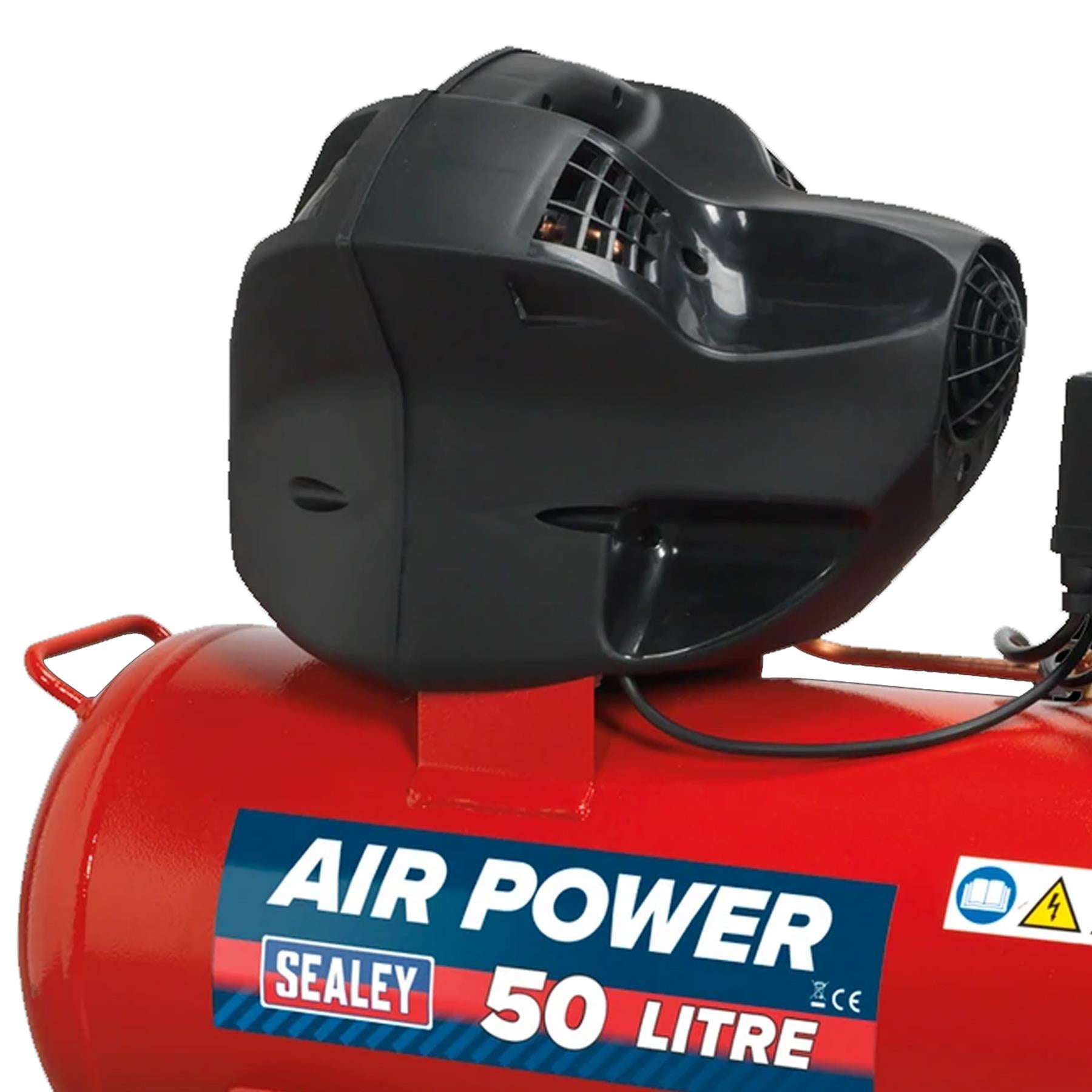 Sealey Compressor 50L V-Twin Direct Drive 3hp Oil Free