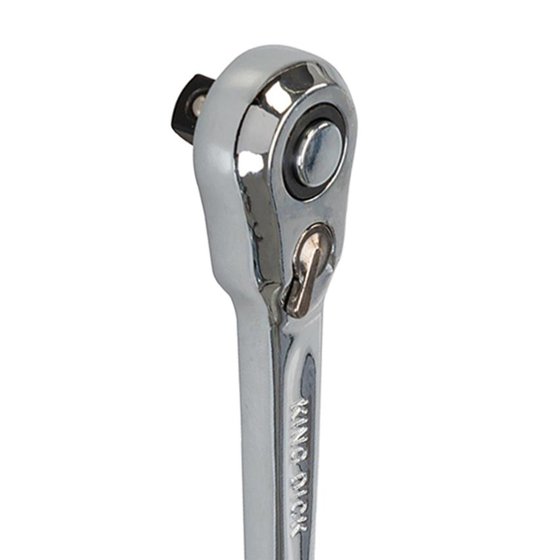 King Dick Full Chrome Reversible Ratchet SD 60 Teeth 3/8" Spanner