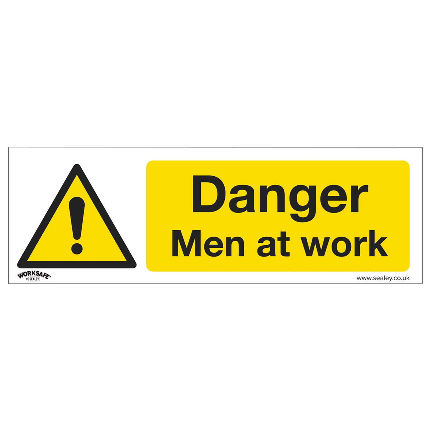 Warning Safety Sign - Danger Men At Work - Rigid Plastic