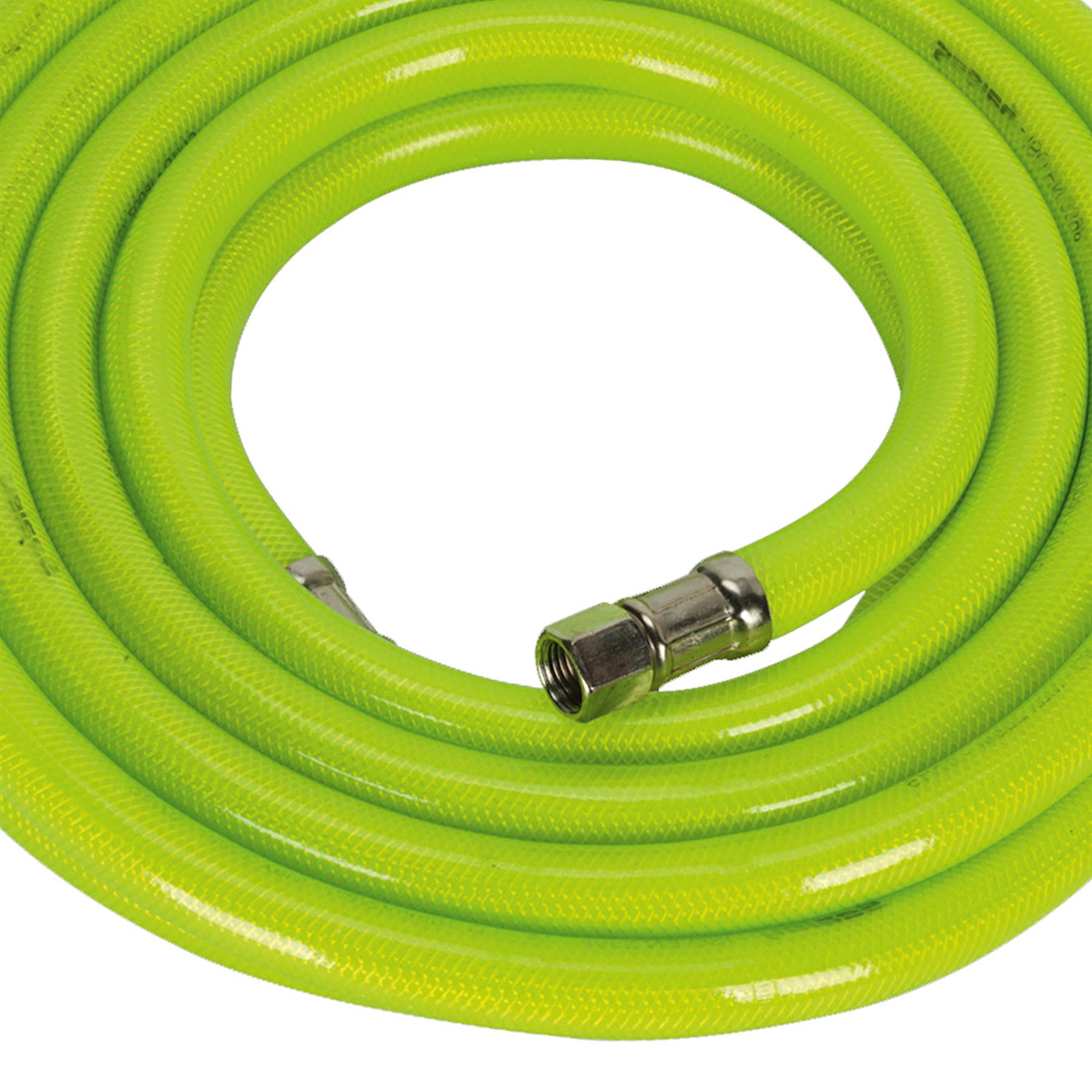 Sealey Air Hose High-Visibility 5m x 10mm with 1/4"BSP Unions