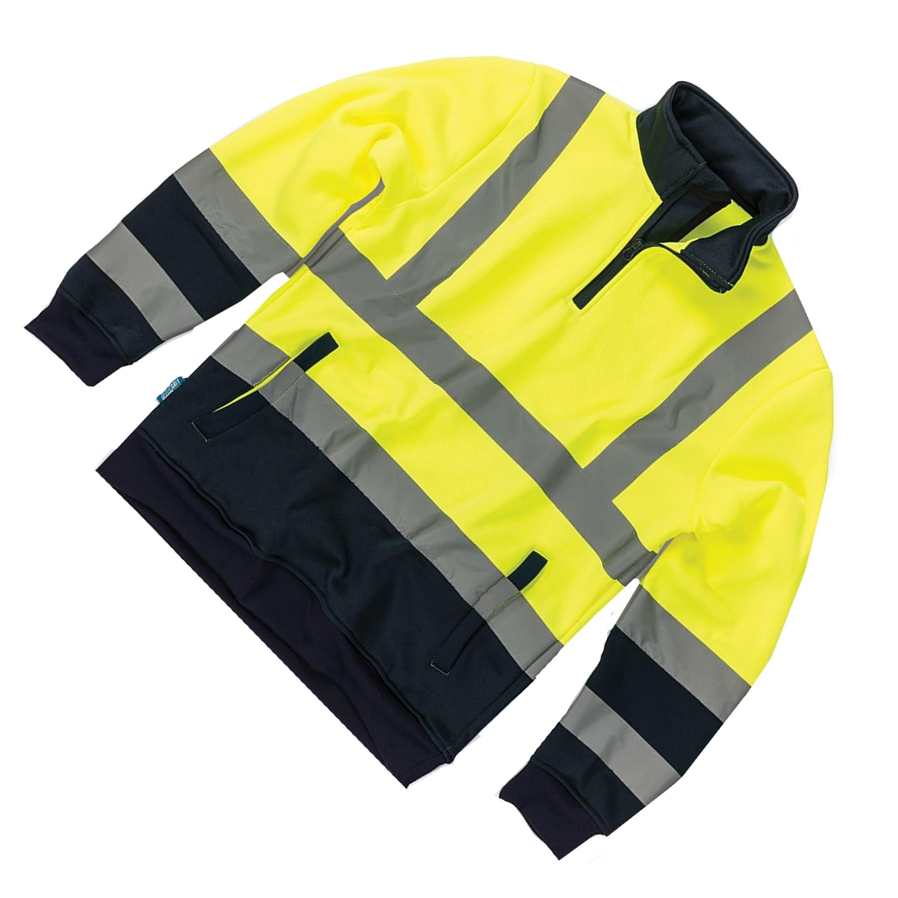 Tough Grit Hi-vis 2-tone High Visibility Sweatshirt Workwear Safety Jumper XL