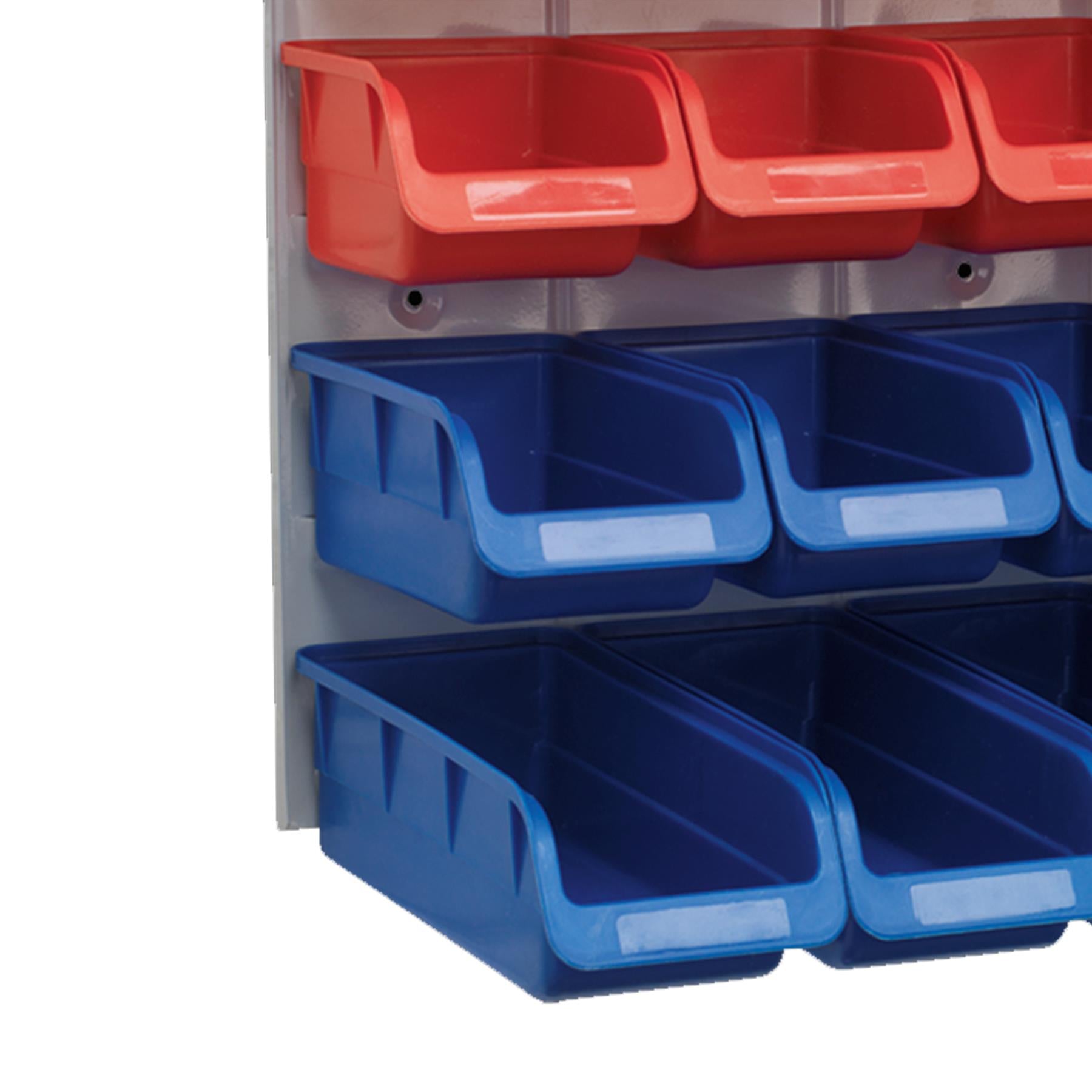Sealey Bin & Panel Combination 24 Bins - Red/Blue