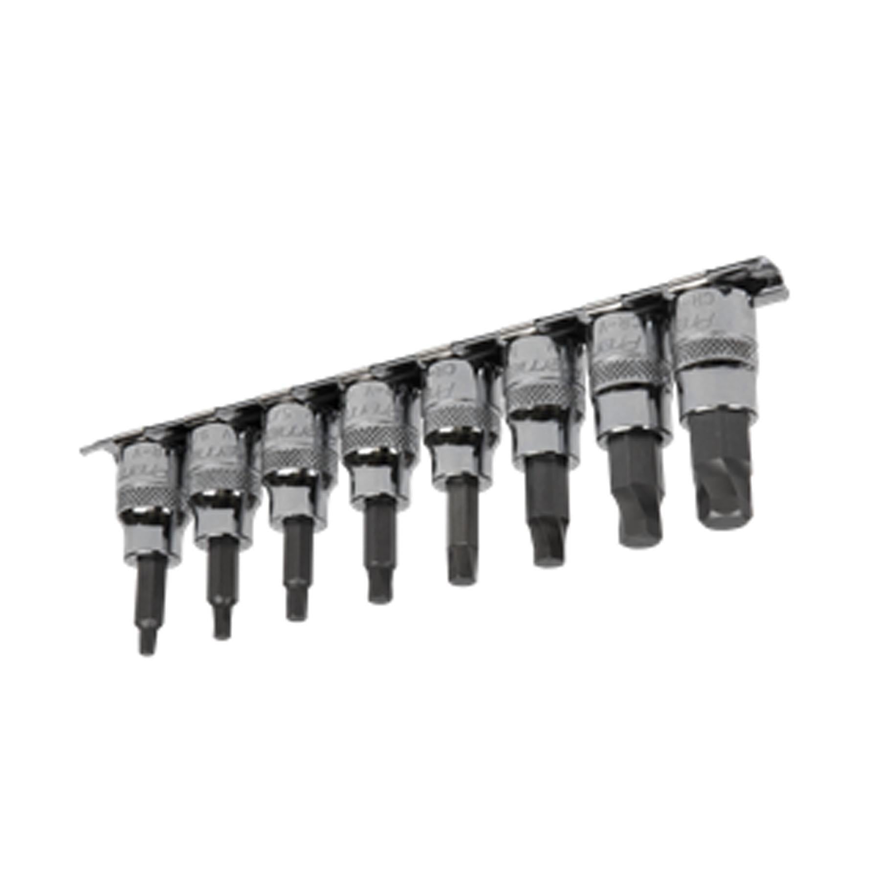 Sealey Hex Socket Bit Set Lock-On 8pc 3/8"Sq Drive Imperial