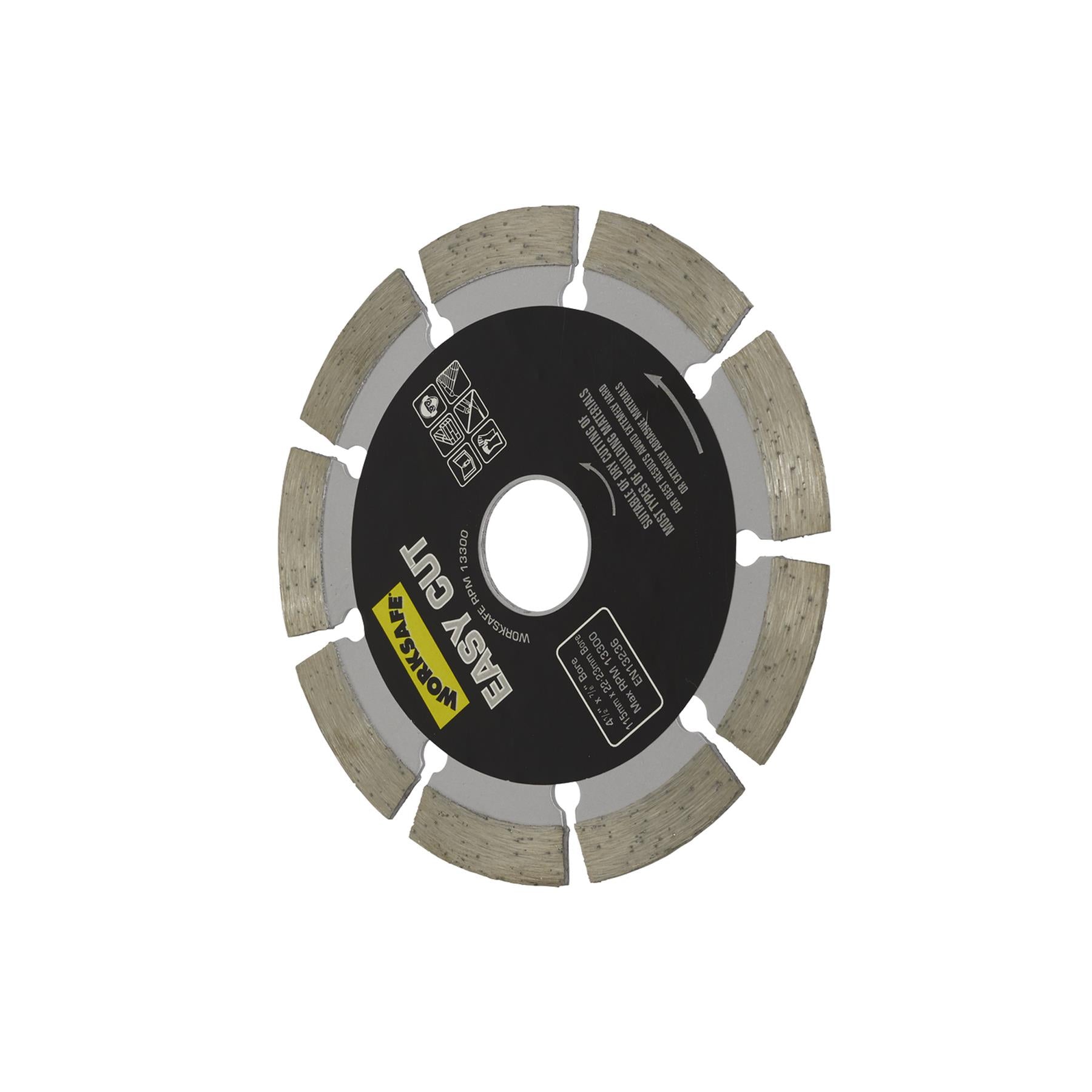 Sealey Silver Easy Cut Diamond Blade Ø115 x 22mm