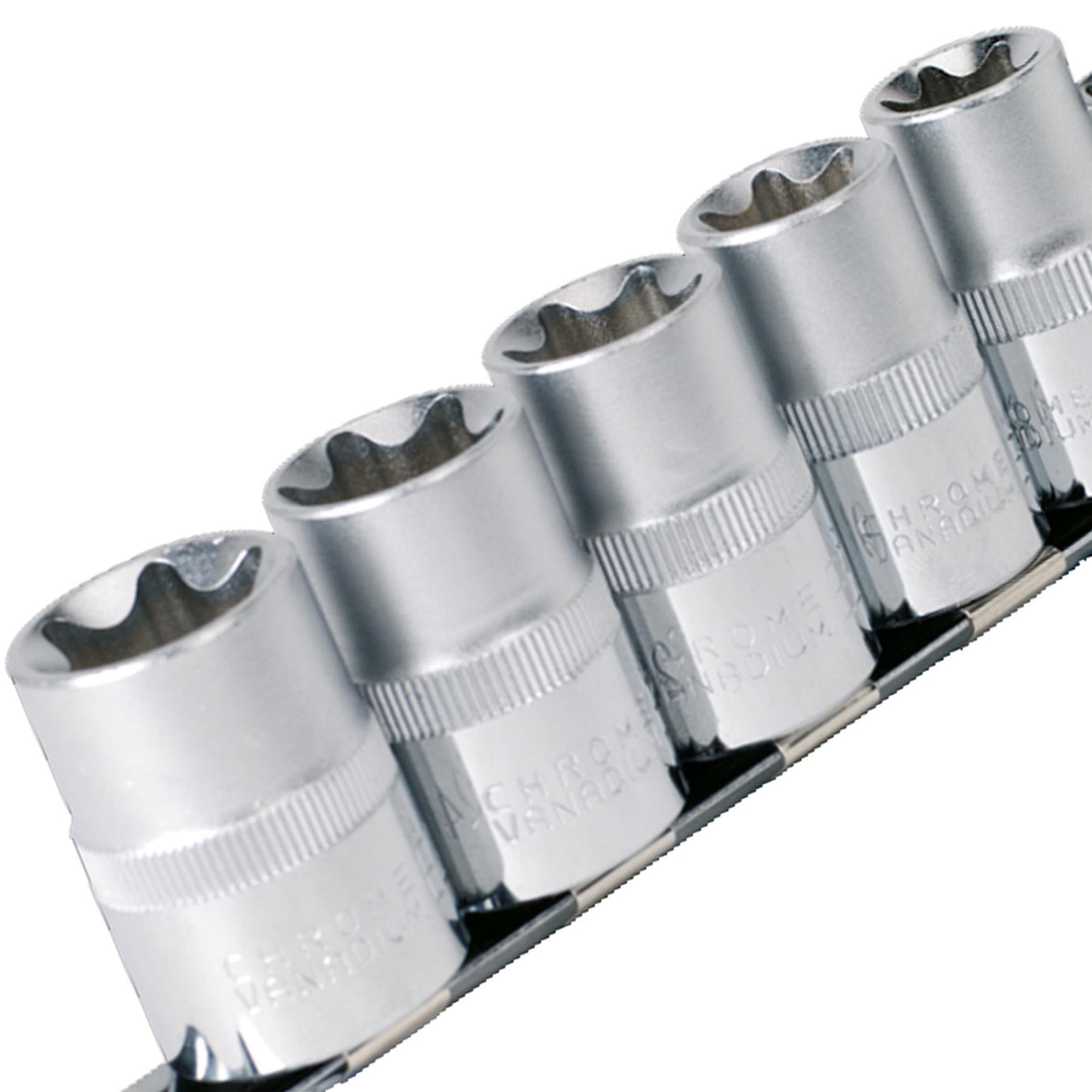 Sealey TRX-Star* Socket Set 9pc 3/8" & 1/2"Sq Dr E10-E14 & E16-E24