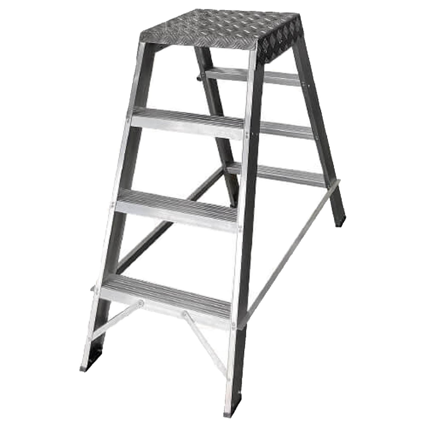 Dapetz Aluminium 6 Tread Double Sided Machine Step Ladder, 150 Kg, Made In Uk