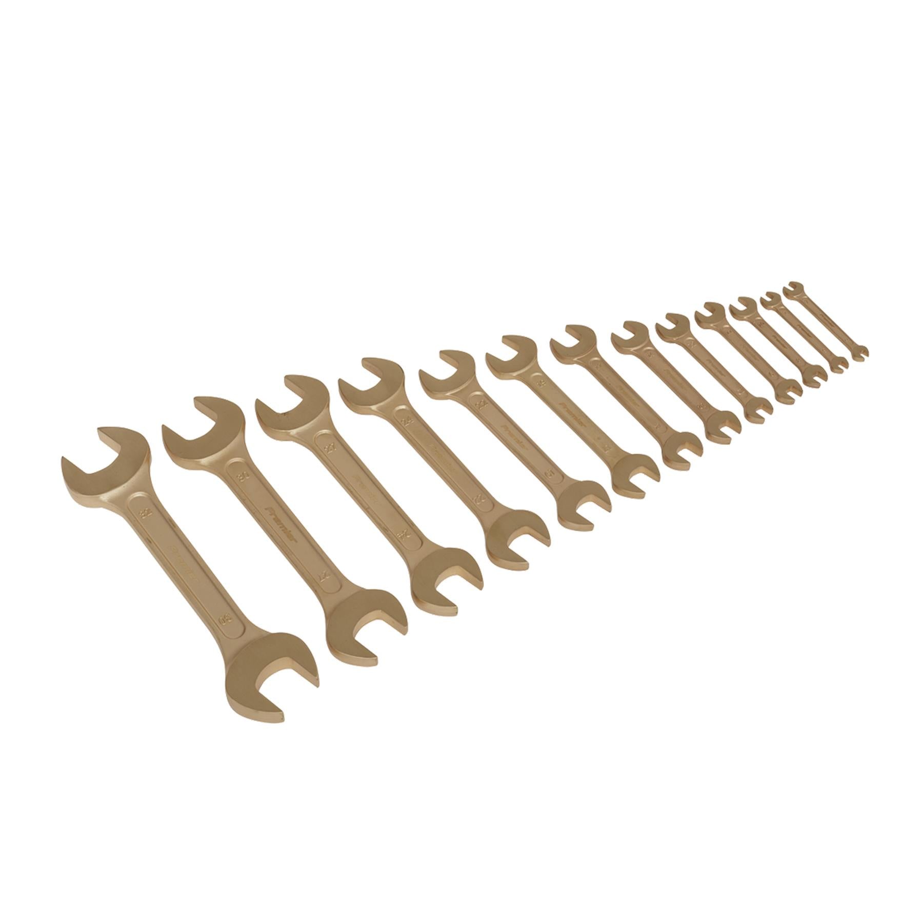 Sealey Double Open-End Spanner Set 13pc - Non-Sparking