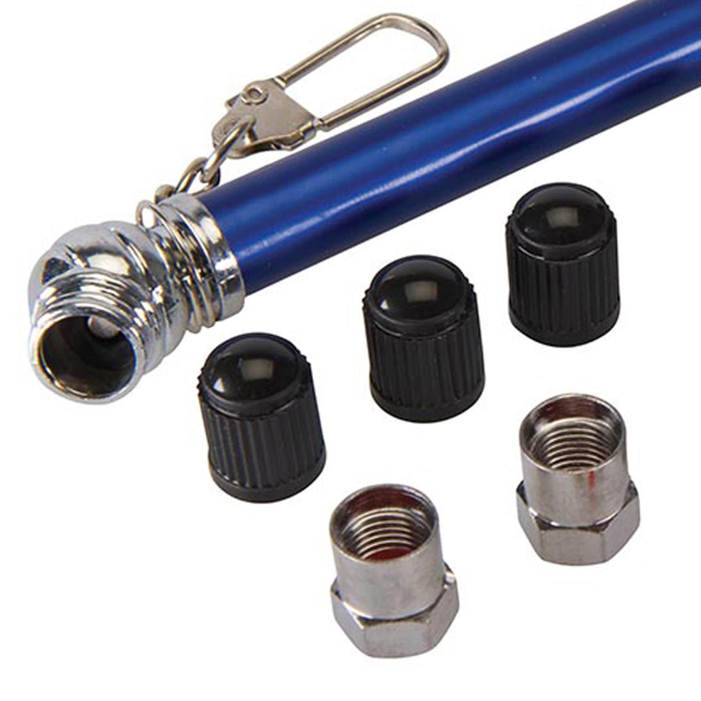 14Pce Tyre Valve Repair Kit 10 - 50Psi Pocket Pressure Gauge Compact Box