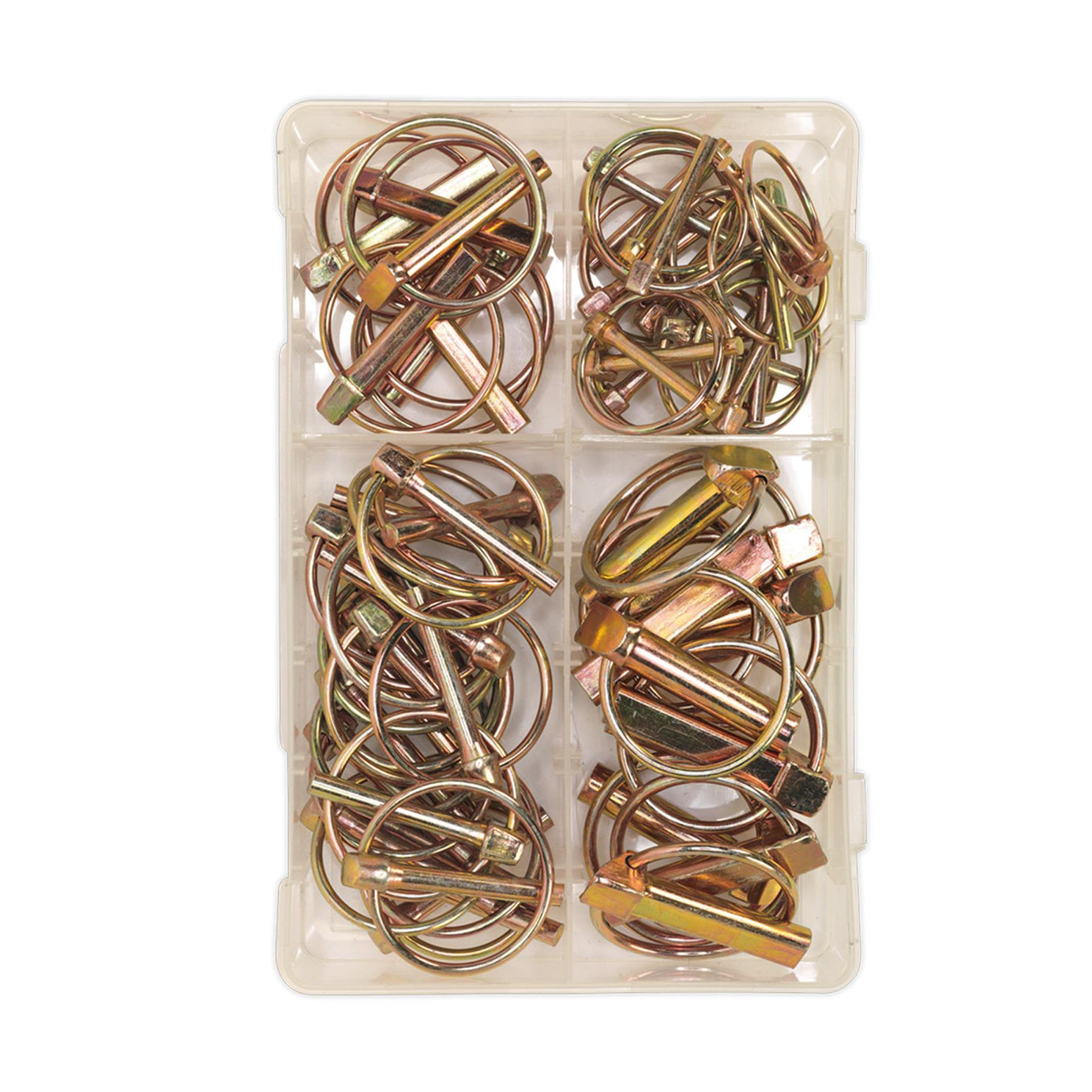 Sealey 50pc Lynch Pin ( Linchpin ) Locking Pin Clip Assortment Set Metric