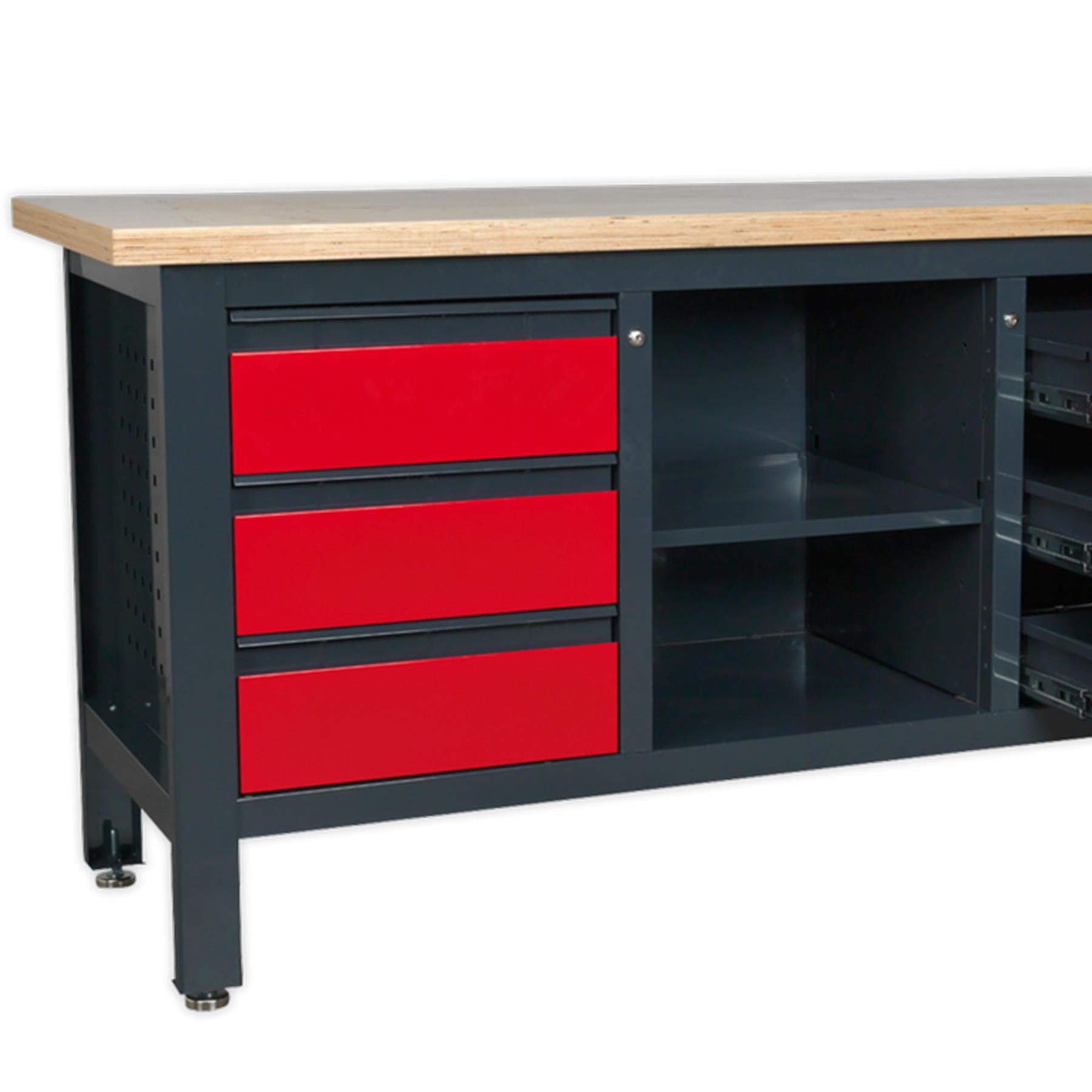 Sealey Workstation with 6 Drawers & Open Storage