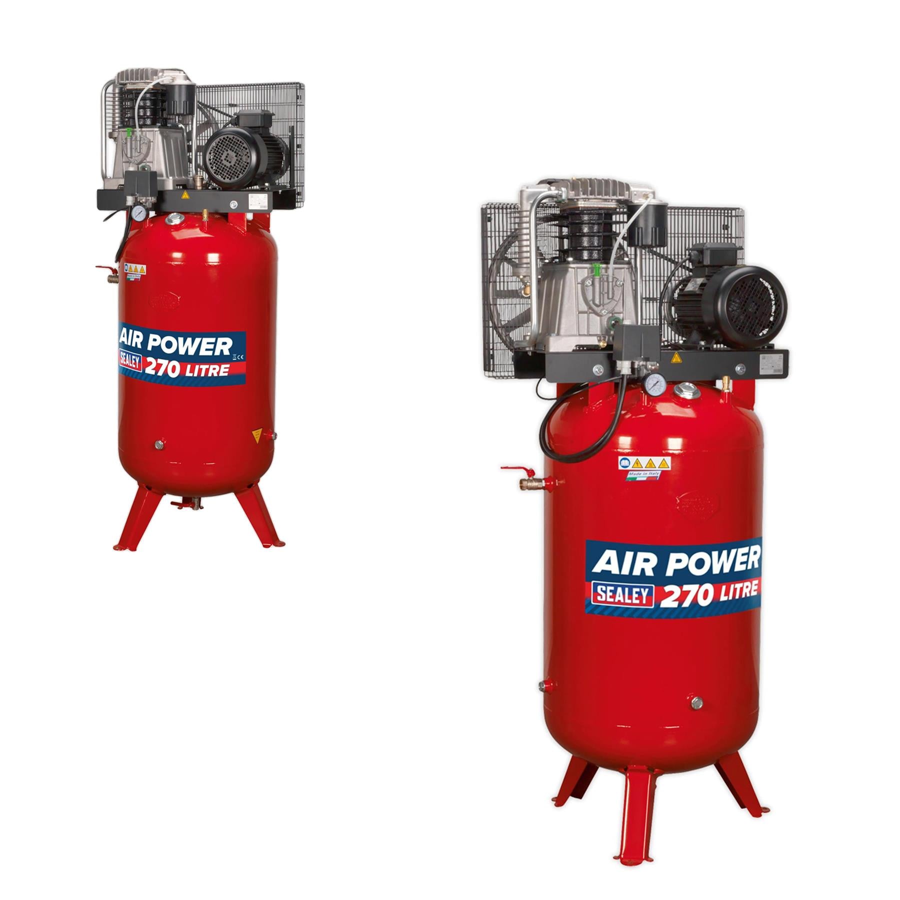 Sealey Compressor 270L Vertical Belt Drive 7.5hp 3ph 2-Stage