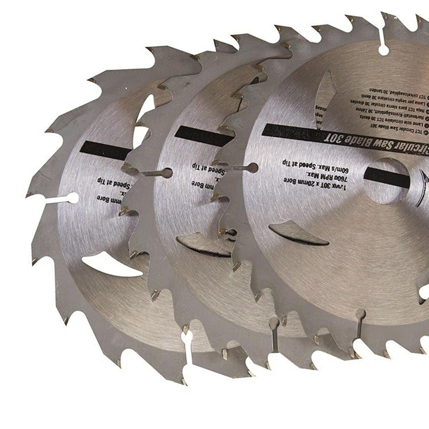 3 Piece TCT Circular Saw Blade Set 150 x 20 - 16, 12.75mm Rings