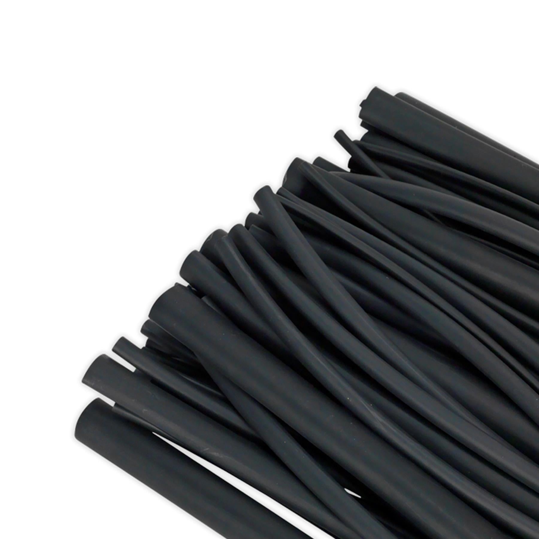 Sealey Heat Shrink Tubing Assortment 72pc Blk Adhesive Lined 200mm