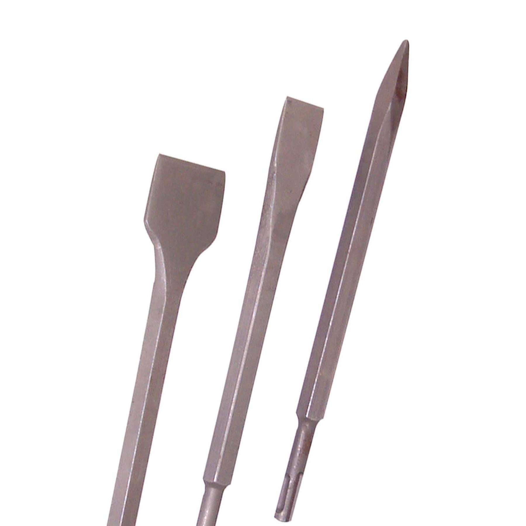 3Pce SDS Plus Hex Chisel Set 15mm Hand Tool Drilling Power Quality Kit